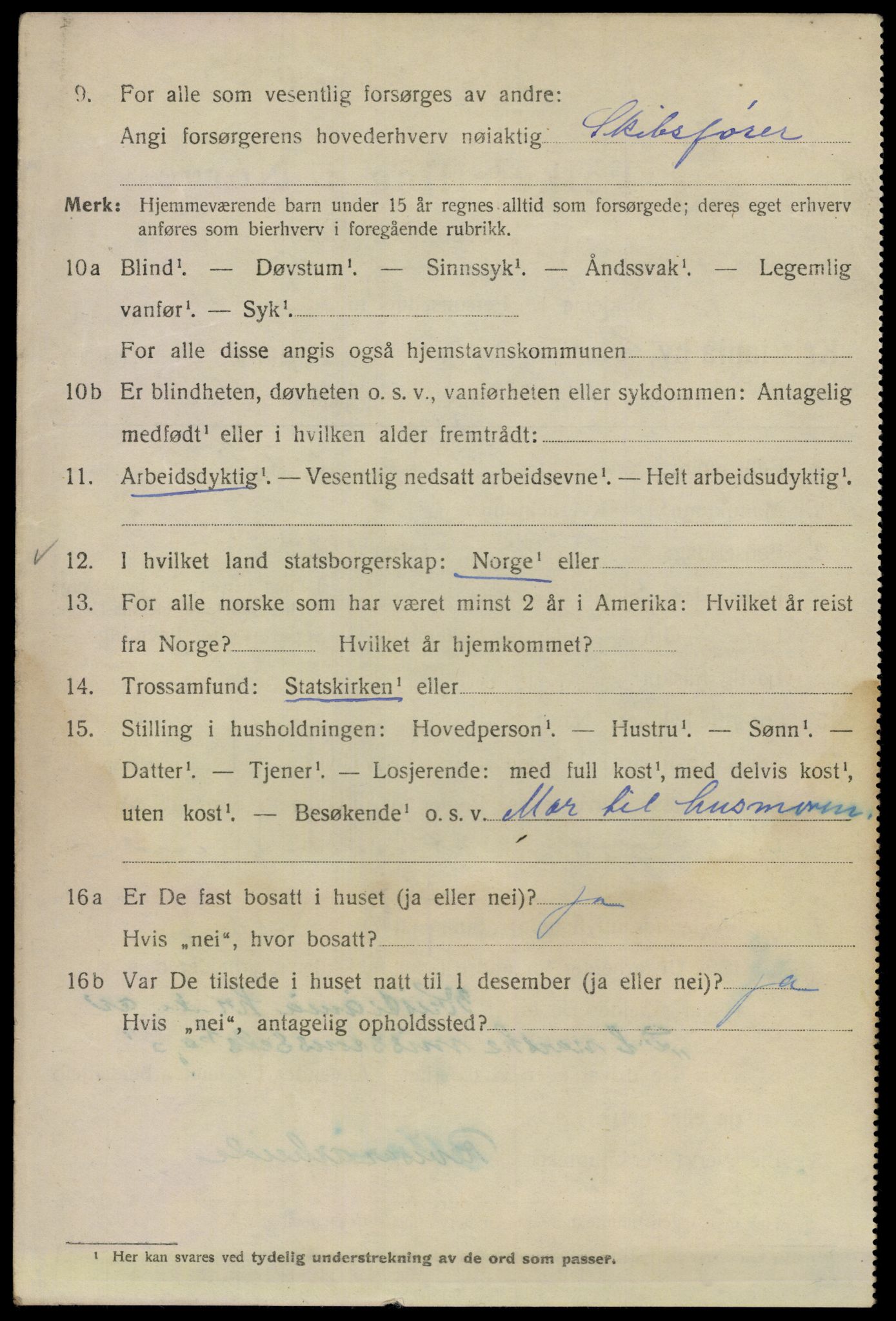 SAO, 1920 census for Kristiania, 1920, p. 250878