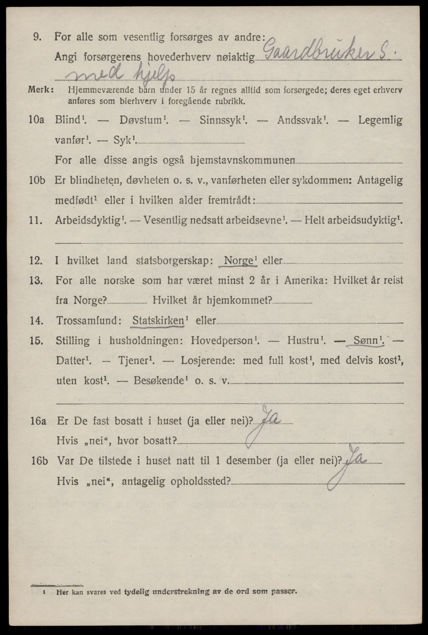 SAST, 1920 census for Hetland, 1920, p. 21696