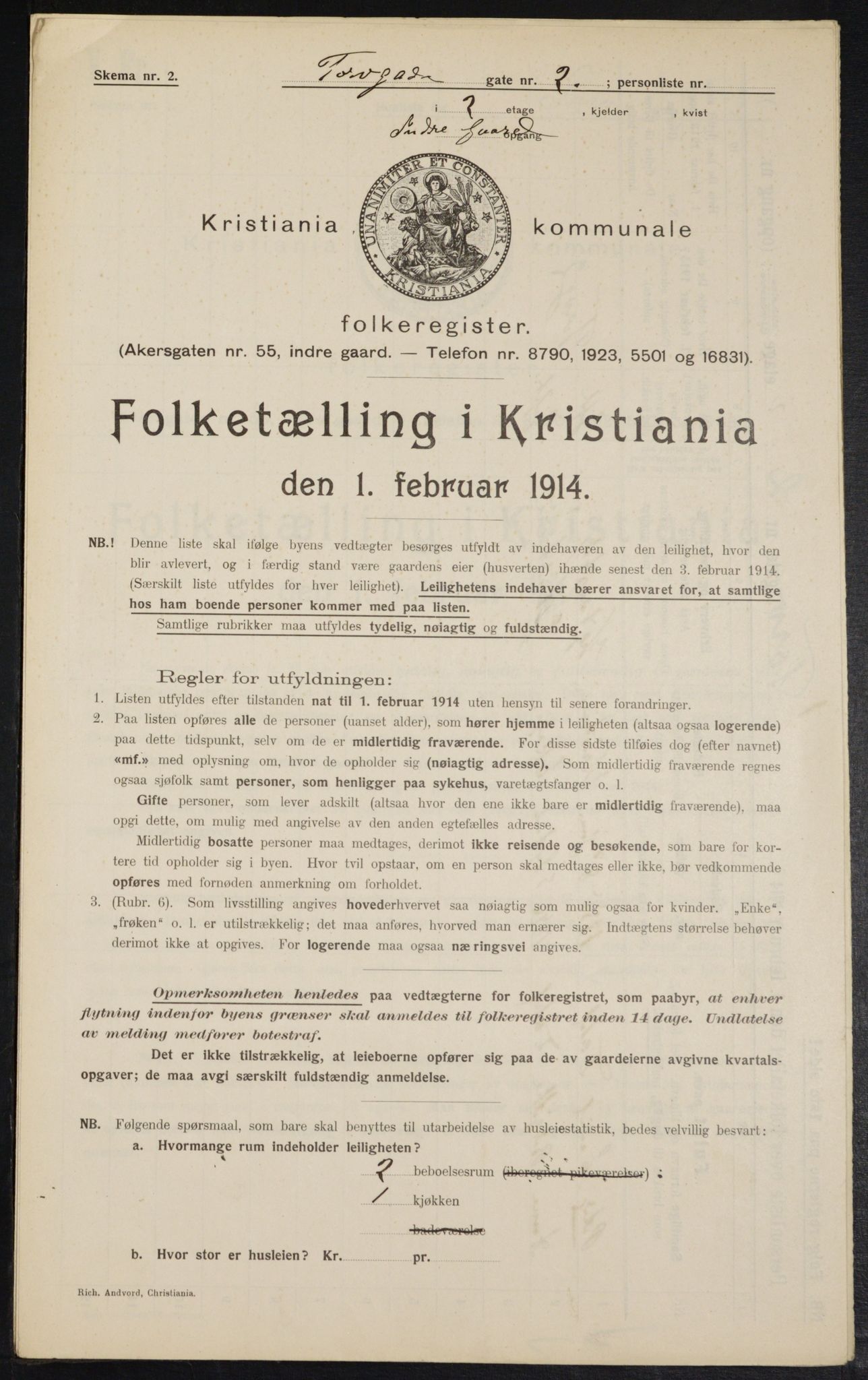 OBA, Municipal Census 1914 for Kristiania, 1914, p. 114742