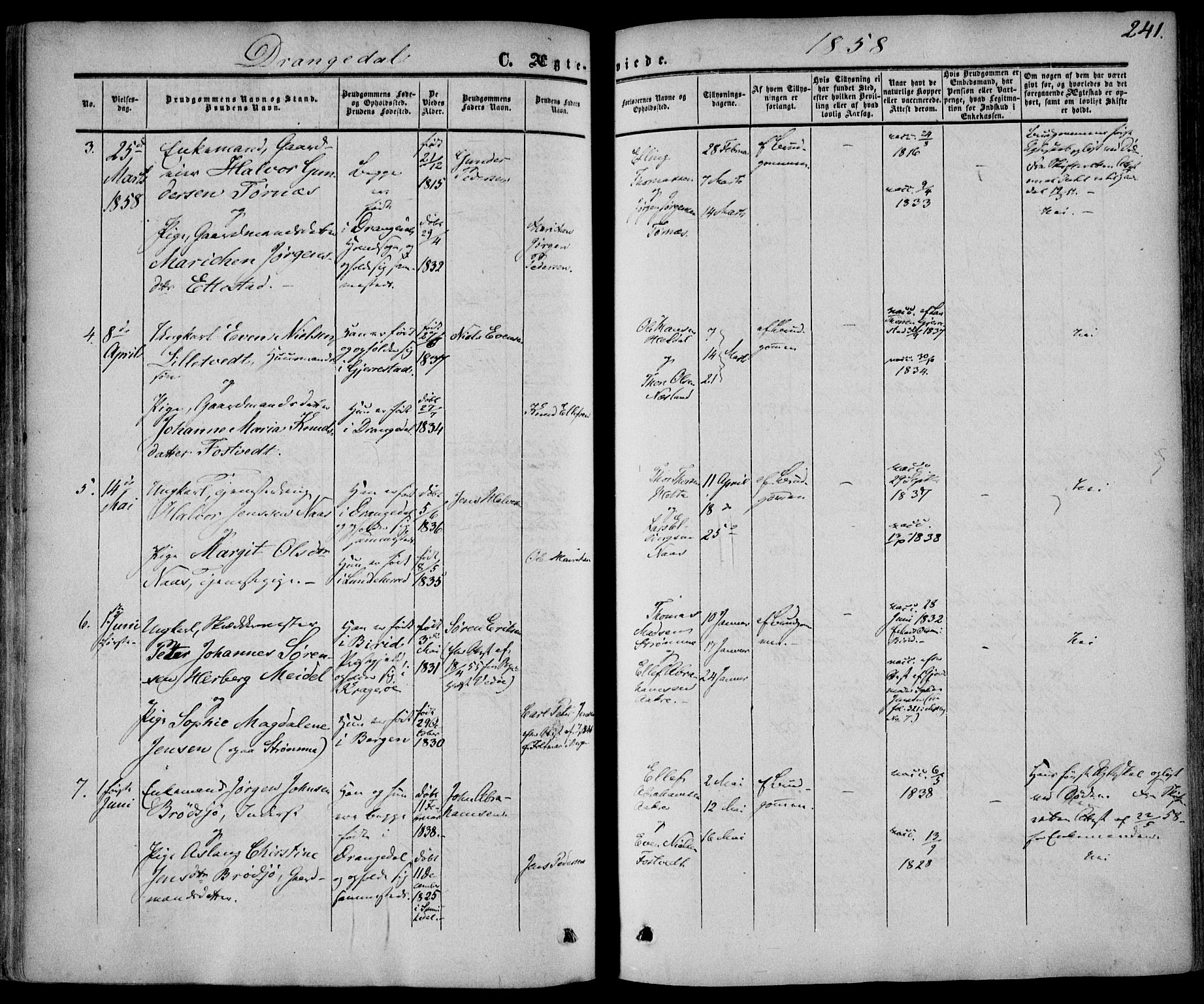 Drangedal kirkebøker, SAKO/A-258/F/Fa/L0008: Parish register (official) no. 8, 1857-1871, p. 241