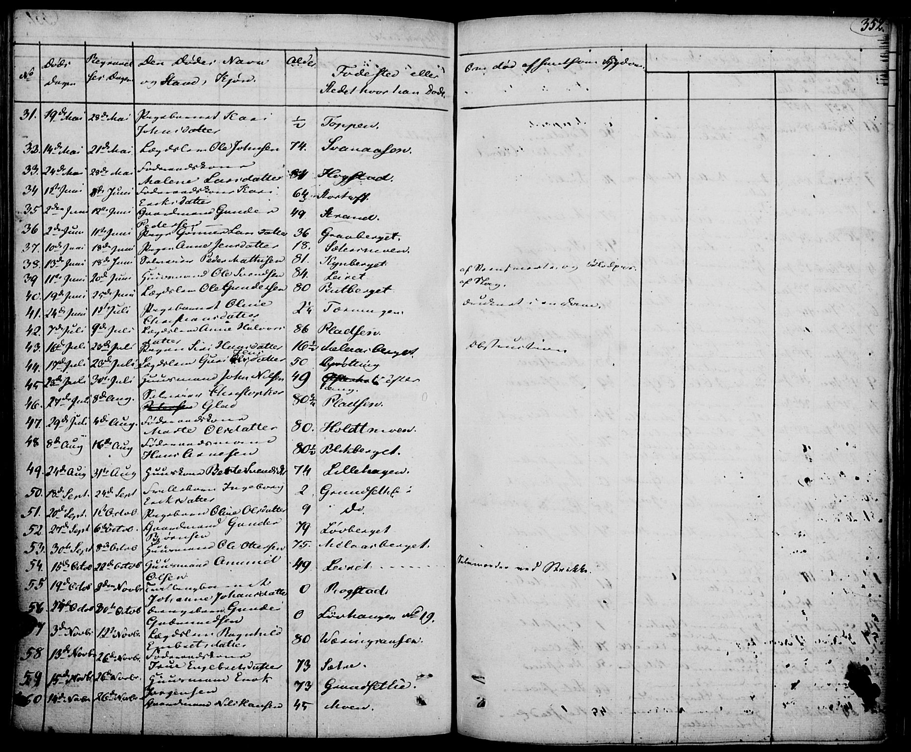 Elverum prestekontor, AV/SAH-PREST-044/H/Ha/Haa/L0008: Parish register (official) no. 8, 1830-1842, p. 352