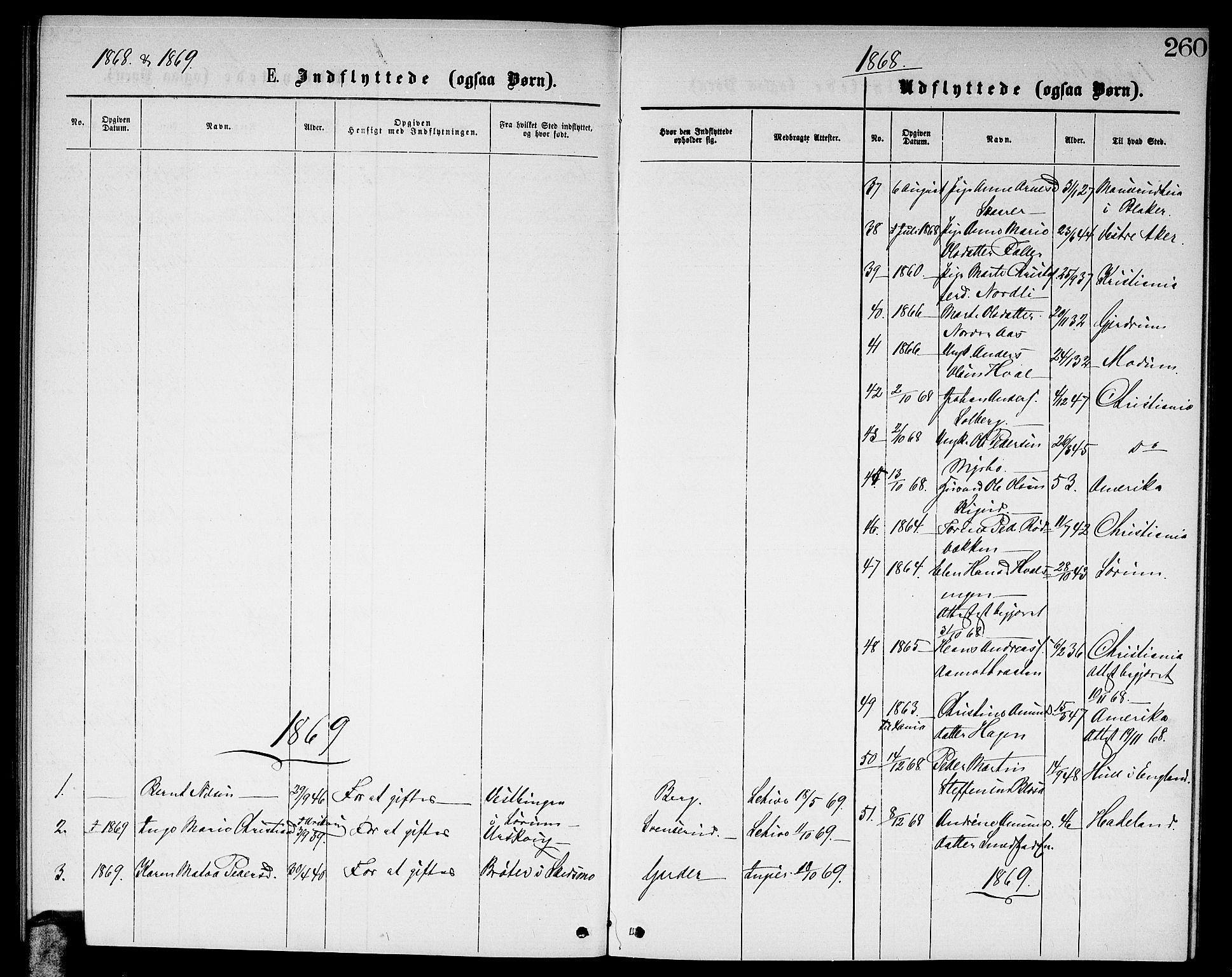 Fet prestekontor Kirkebøker, AV/SAO-A-10370a/G/Ga/L0004: Parish register (copy) no. I 4, 1868-1874, p. 260