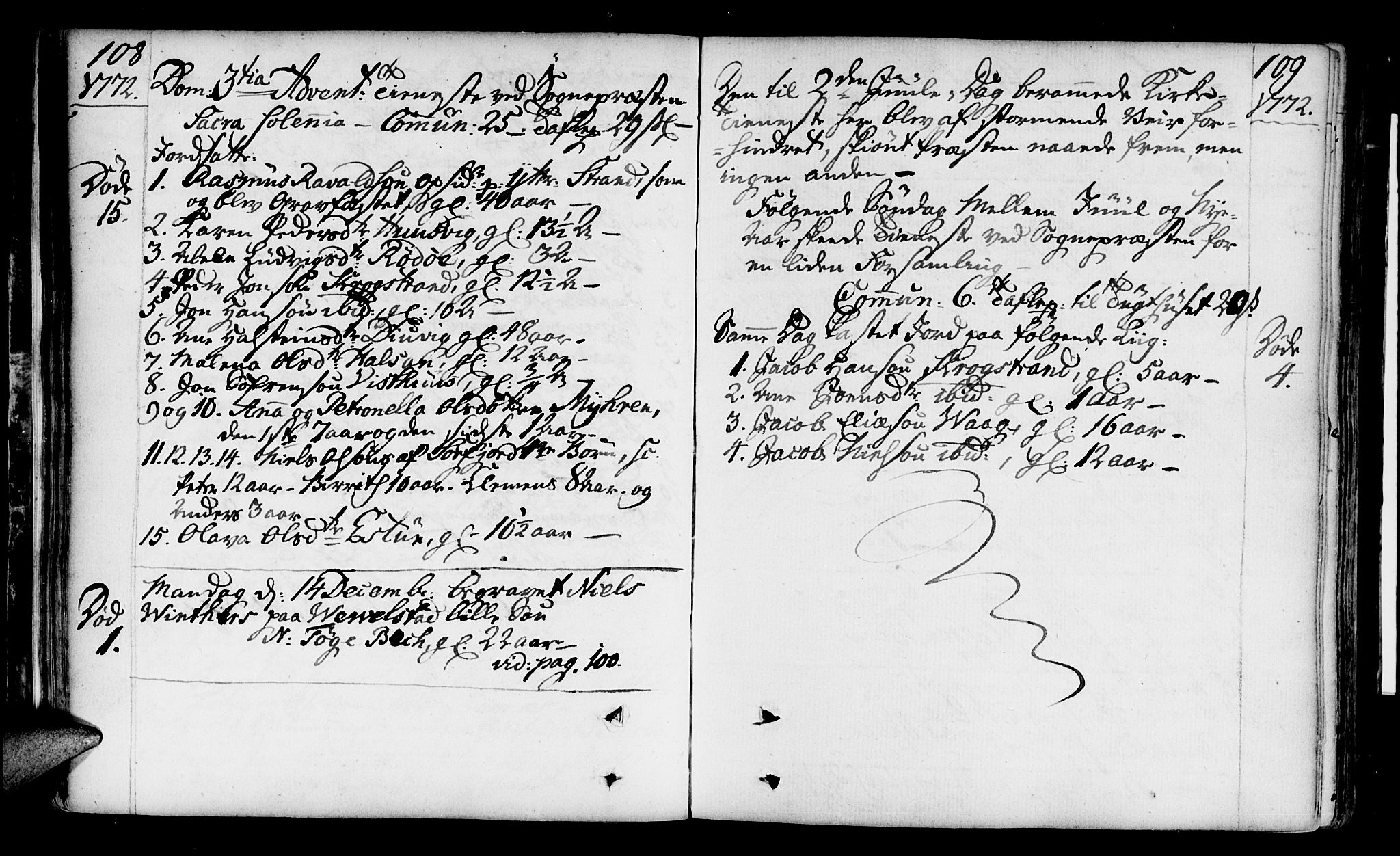 Ministerialprotokoller, klokkerbøker og fødselsregistre - Nordland, AV/SAT-A-1459/817/L0260: Parish register (official) no. 817A02 /1, 1768-1776, p. 108-109