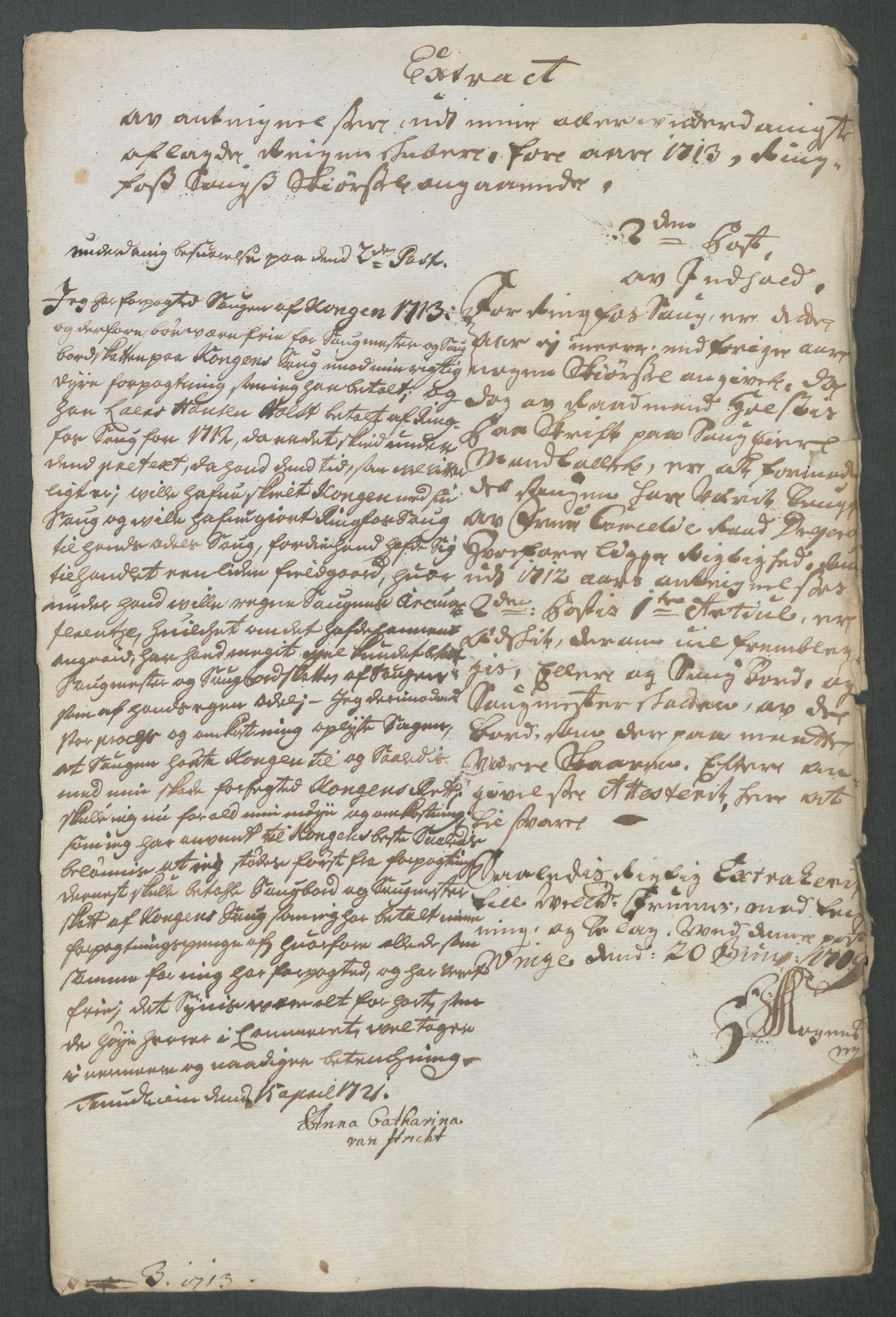 Rentekammeret inntil 1814, Reviderte regnskaper, Fogderegnskap, AV/RA-EA-4092/R62/L4203: Fogderegnskap Stjørdal og Verdal, 1713, p. 340