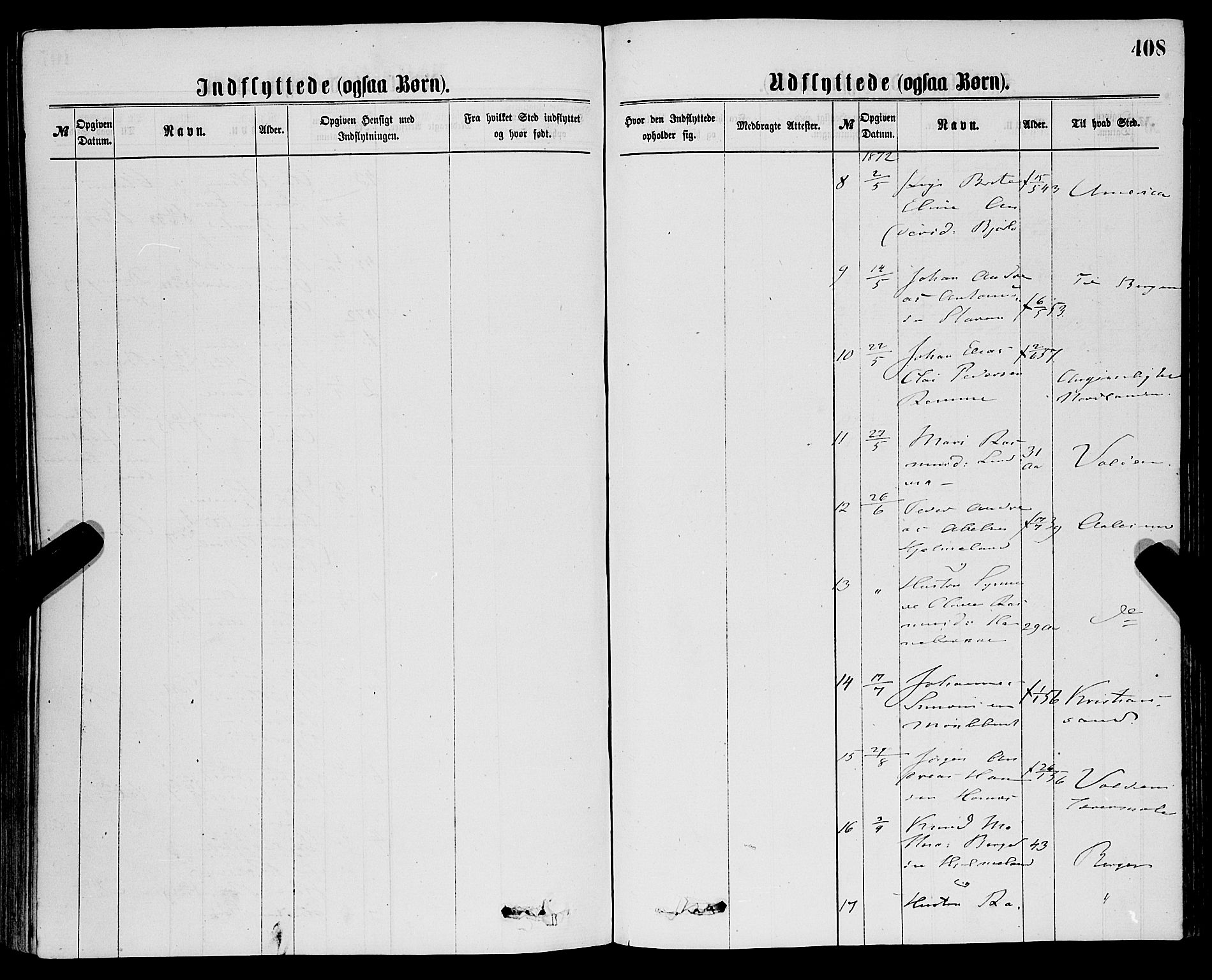 Eid sokneprestembete, SAB/A-82301/H/Haa/Haaa/L0010: Parish register (official) no. A 10, 1867-1878, p. 408