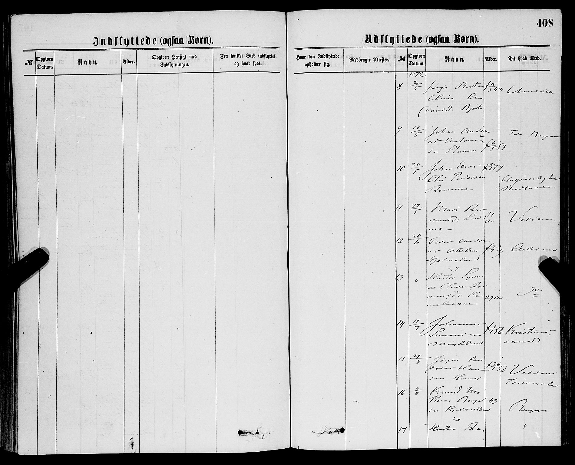 Eid sokneprestembete, AV/SAB-A-82301/H/Haa/Haaa/L0010: Parish register (official) no. A 10, 1867-1878, p. 408