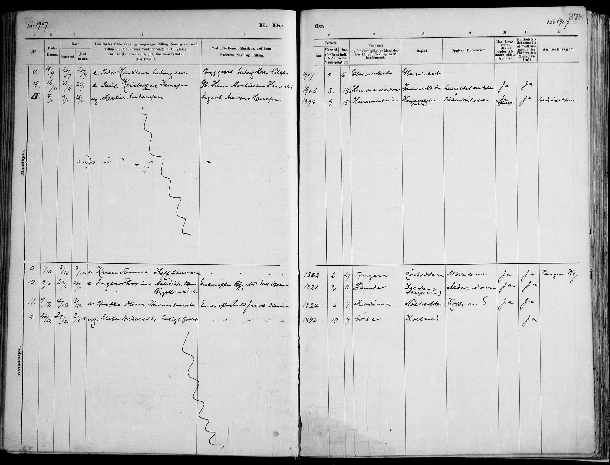 Skoger kirkebøker, AV/SAKO-A-59/F/Fa/L0006: Parish register (official) no. I 6, 1885-1910, p. 378