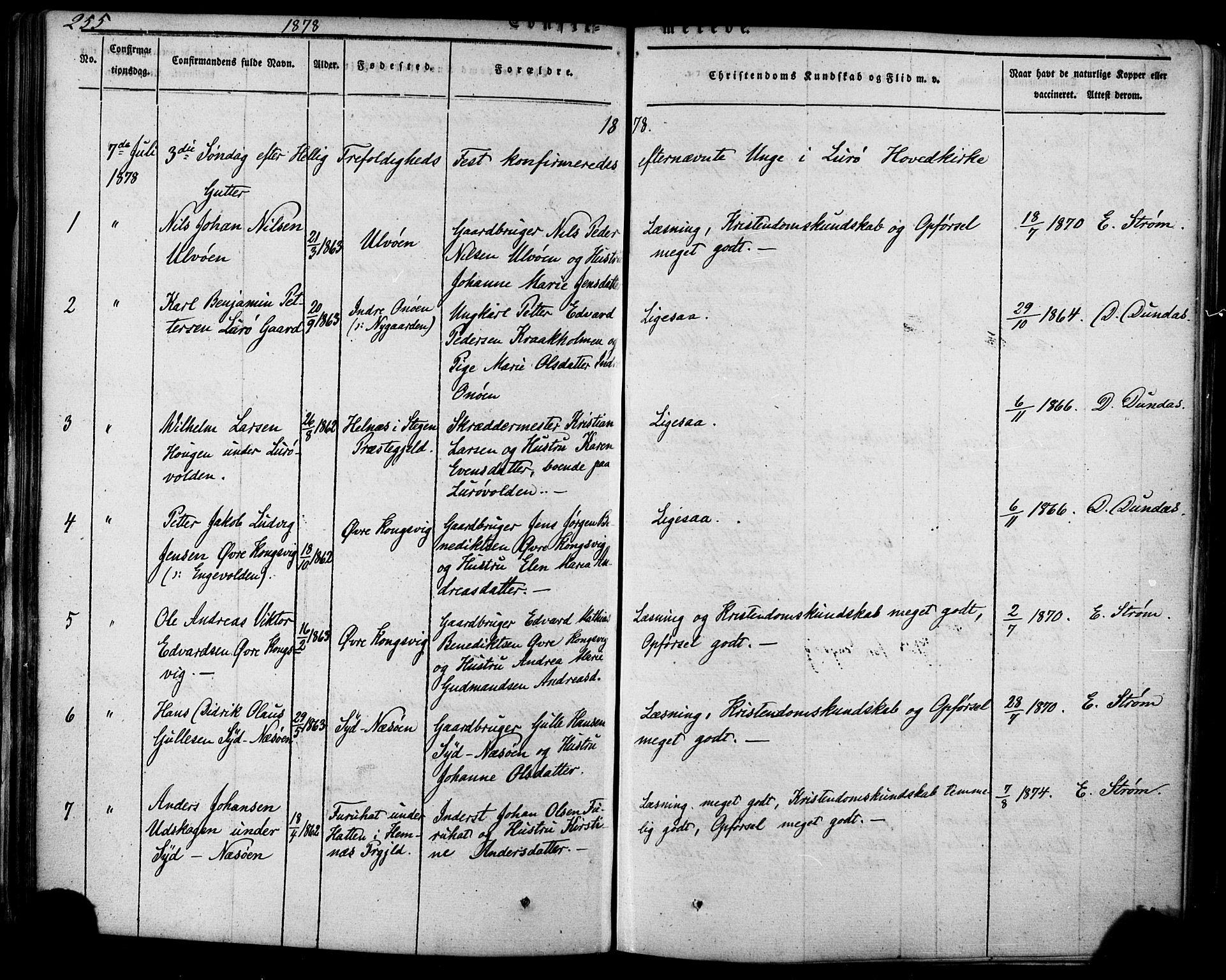 Ministerialprotokoller, klokkerbøker og fødselsregistre - Nordland, SAT/A-1459/839/L0567: Parish register (official) no. 839A04, 1863-1879, p. 255
