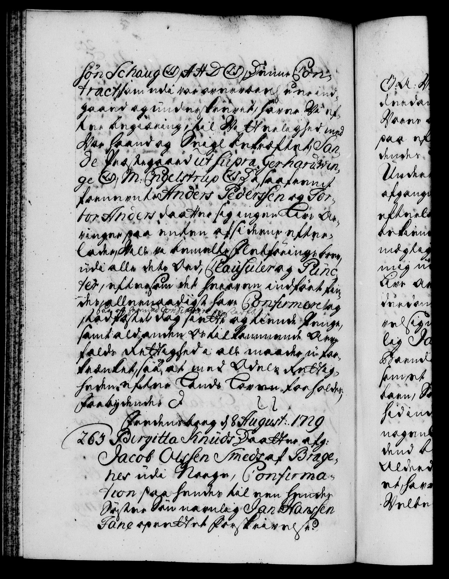 Danske Kanselli 1572-1799, AV/RA-EA-3023/F/Fc/Fca/Fcaa/L0026: Norske registre, 1729-1730, p. 203b