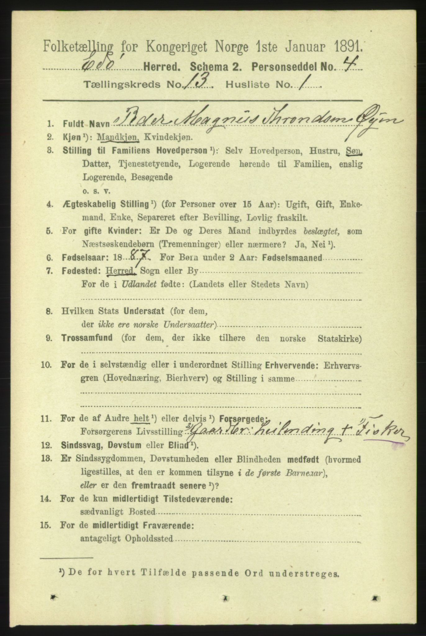 RA, 1891 census for 1573 Edøy, 1891, p. 3682