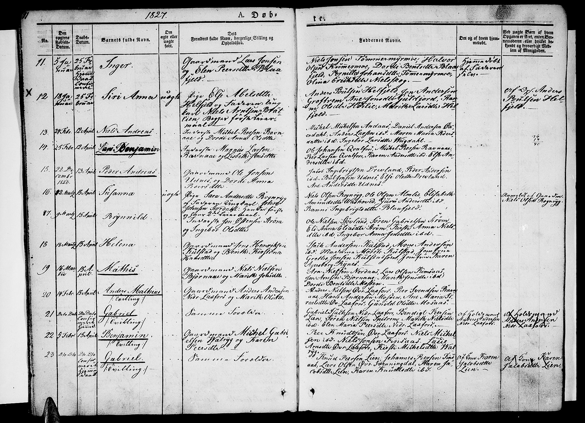 Ministerialprotokoller, klokkerbøker og fødselsregistre - Nordland, AV/SAT-A-1459/820/L0289: Parish register (official) no. 820A10, 1826-1845, p. 11