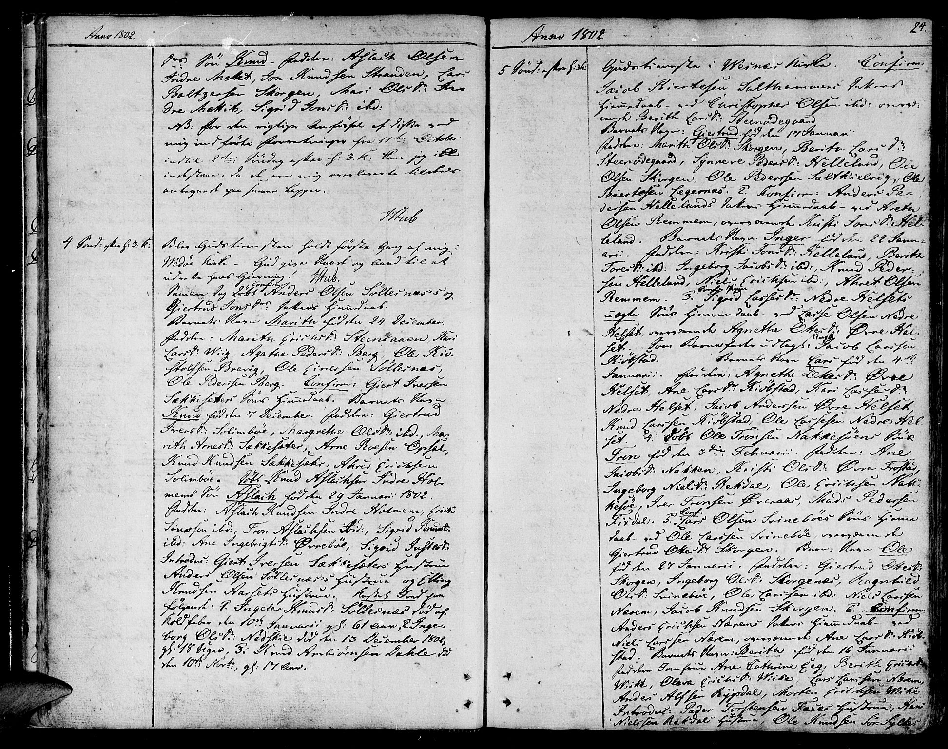 Ministerialprotokoller, klokkerbøker og fødselsregistre - Møre og Romsdal, AV/SAT-A-1454/547/L0601: Parish register (official) no. 547A03, 1799-1818, p. 24