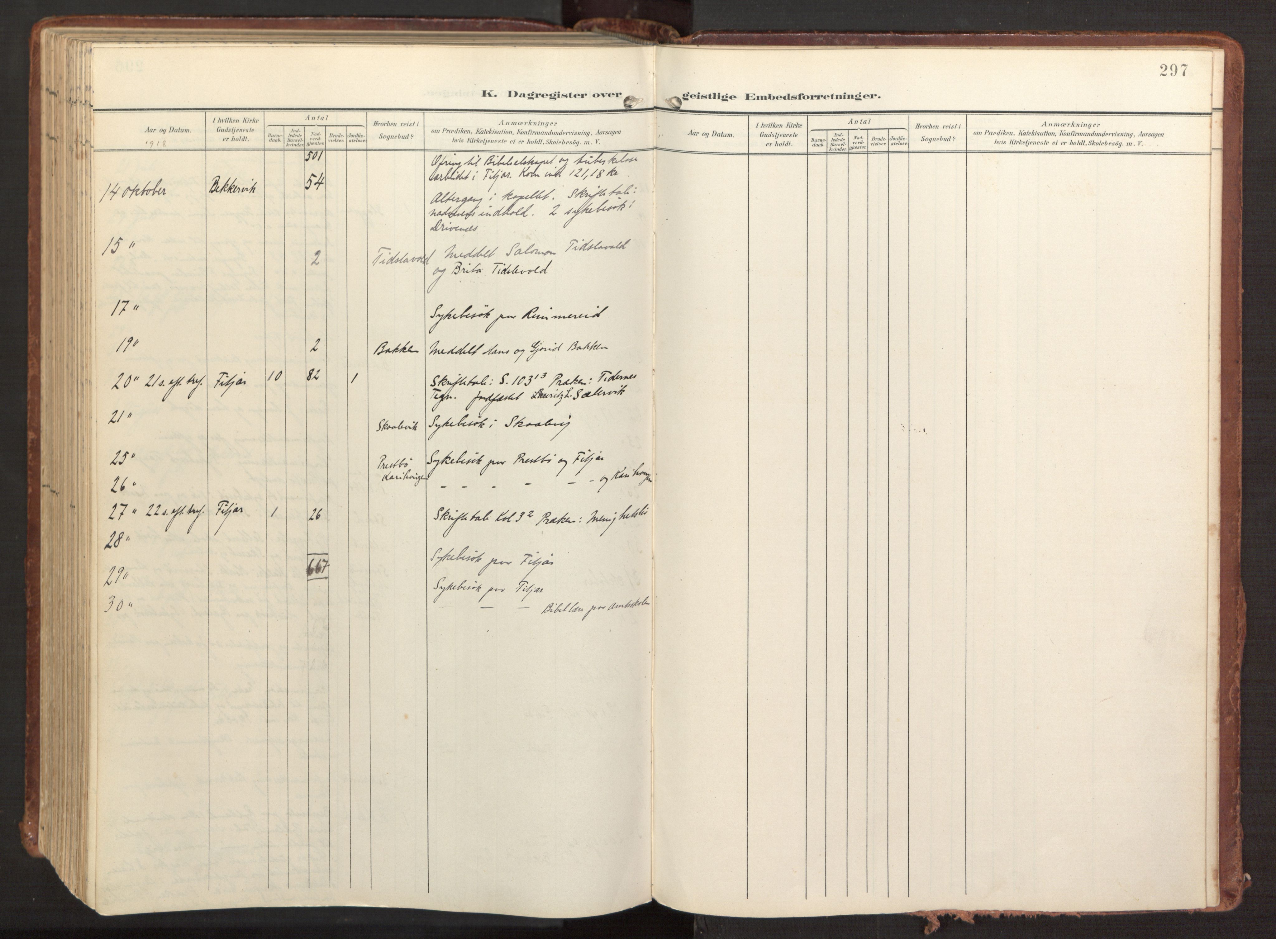 Fitjar sokneprestembete, AV/SAB-A-99926: Parish register (official) no. A 3, 1900-1918, p. 297