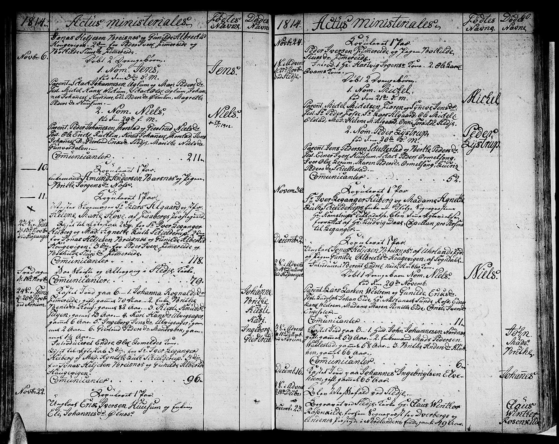 Sogndal sokneprestembete, AV/SAB-A-81301/H/Haa/Haaa/L0009: Parish register (official) no. A 9, 1809-1821, p. 60