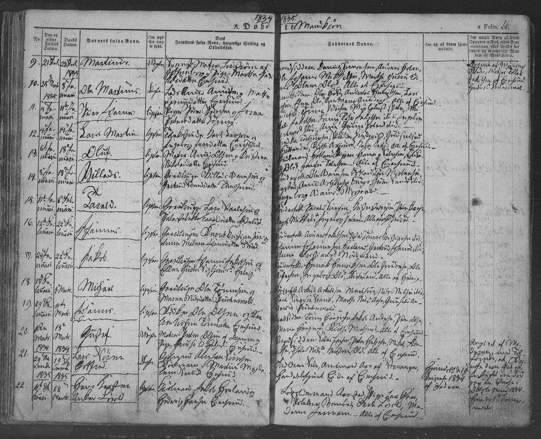 Eigersund sokneprestkontor, SAST/A-101807/S08/L0009: Parish register (official) no. A 9, 1827-1850, p. 60