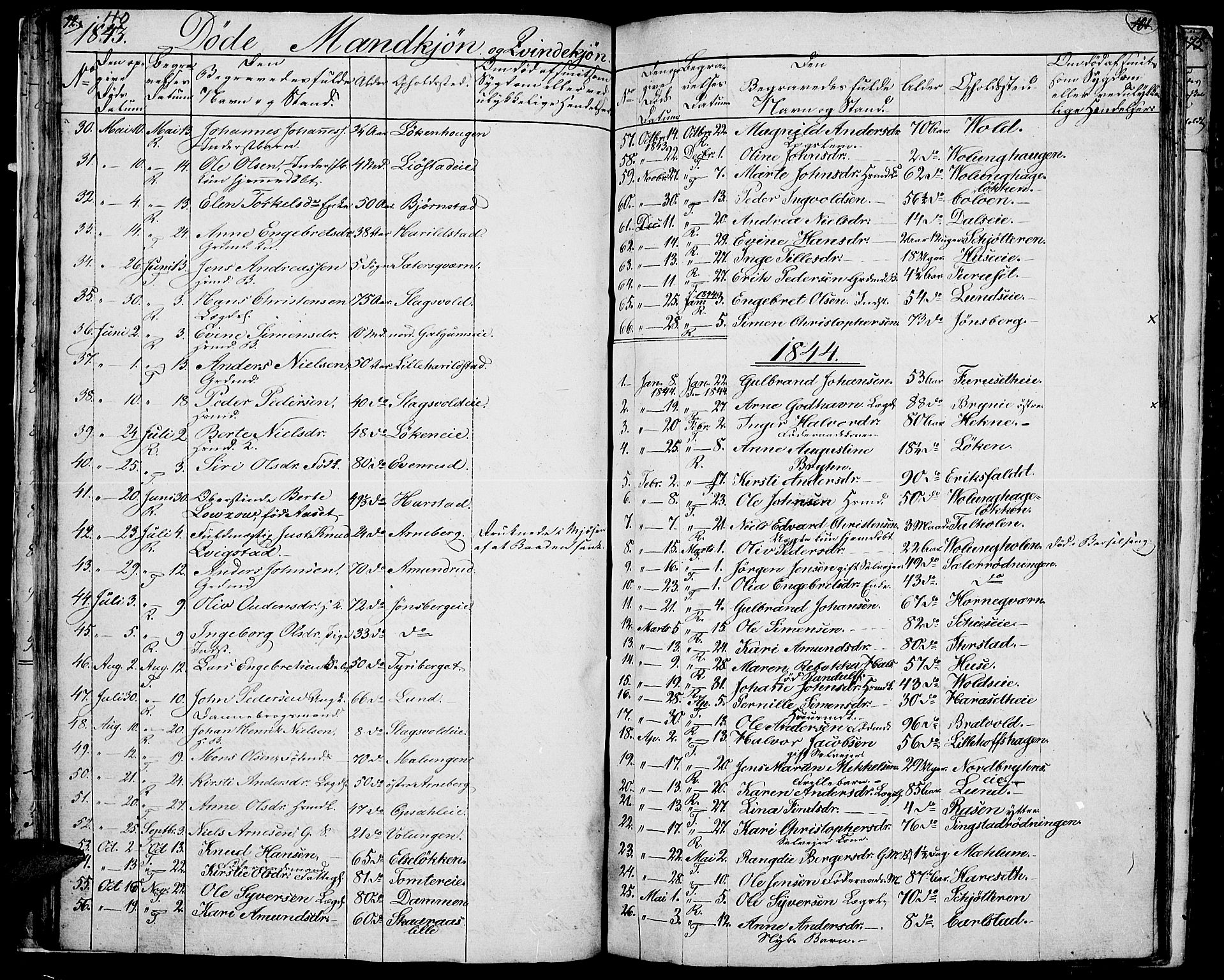 Romedal prestekontor, SAH/PREST-004/L/L0008: Parish register (copy) no. 8, 1837-1844, p. 40