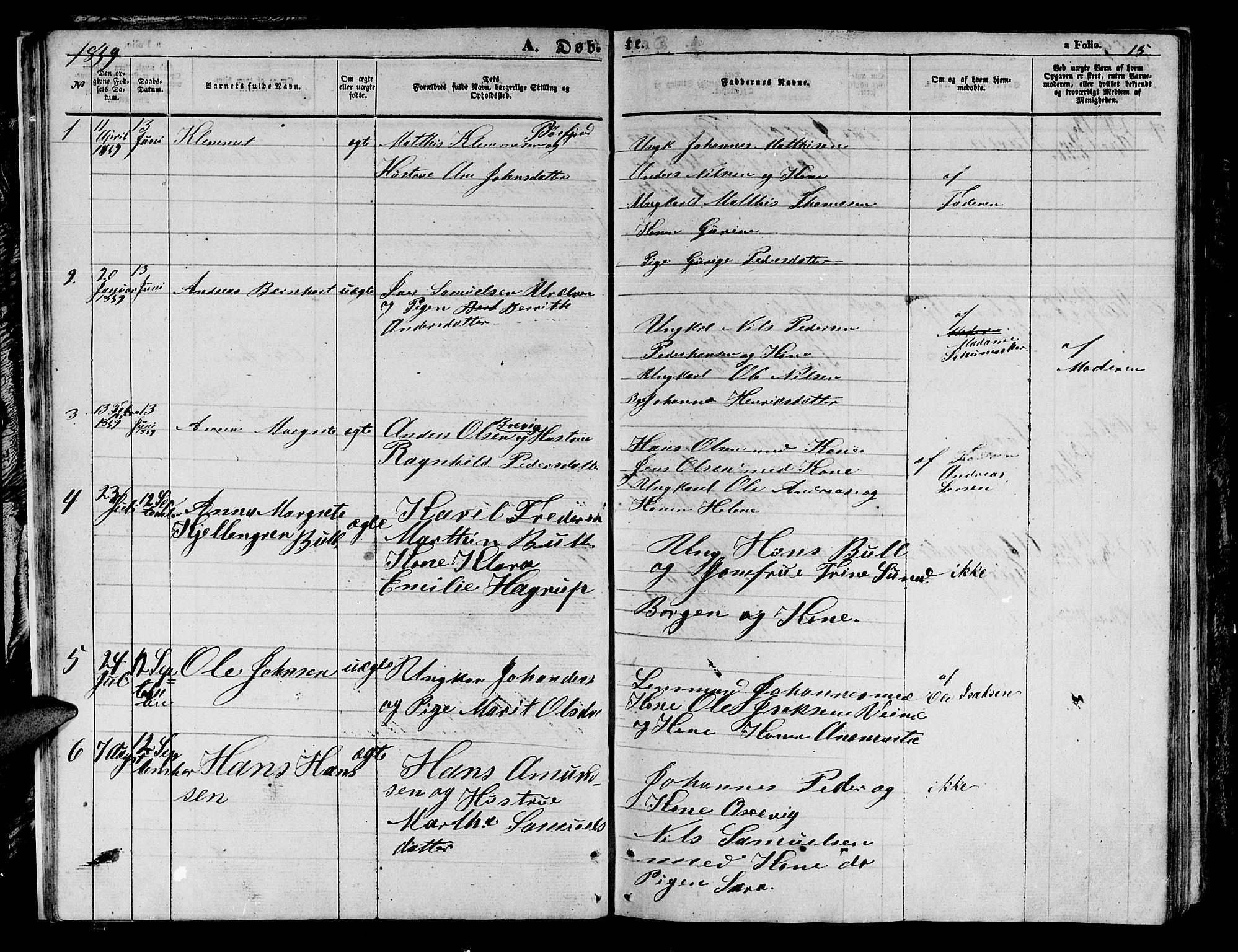 Loppa sokneprestkontor, SATØ/S-1339/H/Hb/L0003klokker: Parish register (copy) no. 3, 1853-1880, p. 15