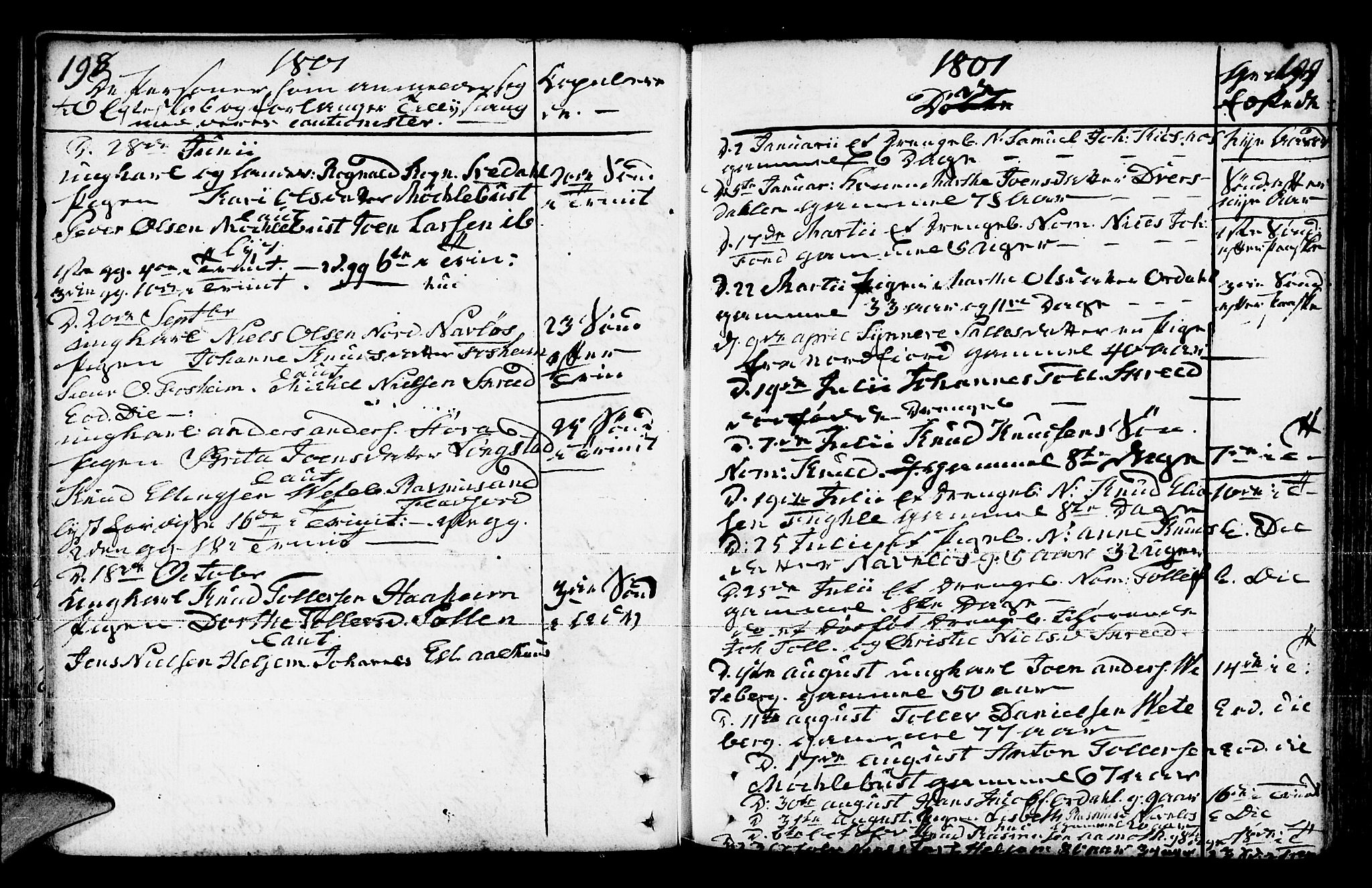 Jølster sokneprestembete, SAB/A-80701/H/Haa/Haaa/L0006: Parish register (official) no. A 6, 1790-1821, p. 198-199