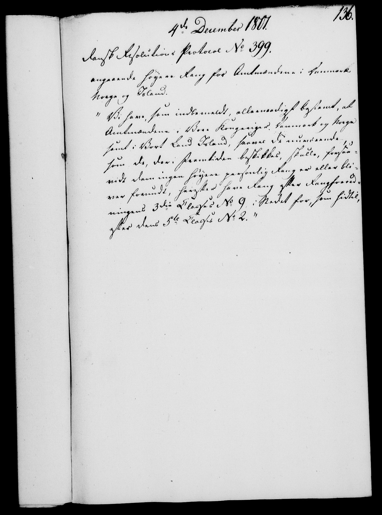 Rentekammeret, Kammerkanselliet, RA/EA-3111/G/Gf/Gfa/L0083: Norsk relasjons- og resolusjonsprotokoll (merket RK 52.83), 1801, p. 777