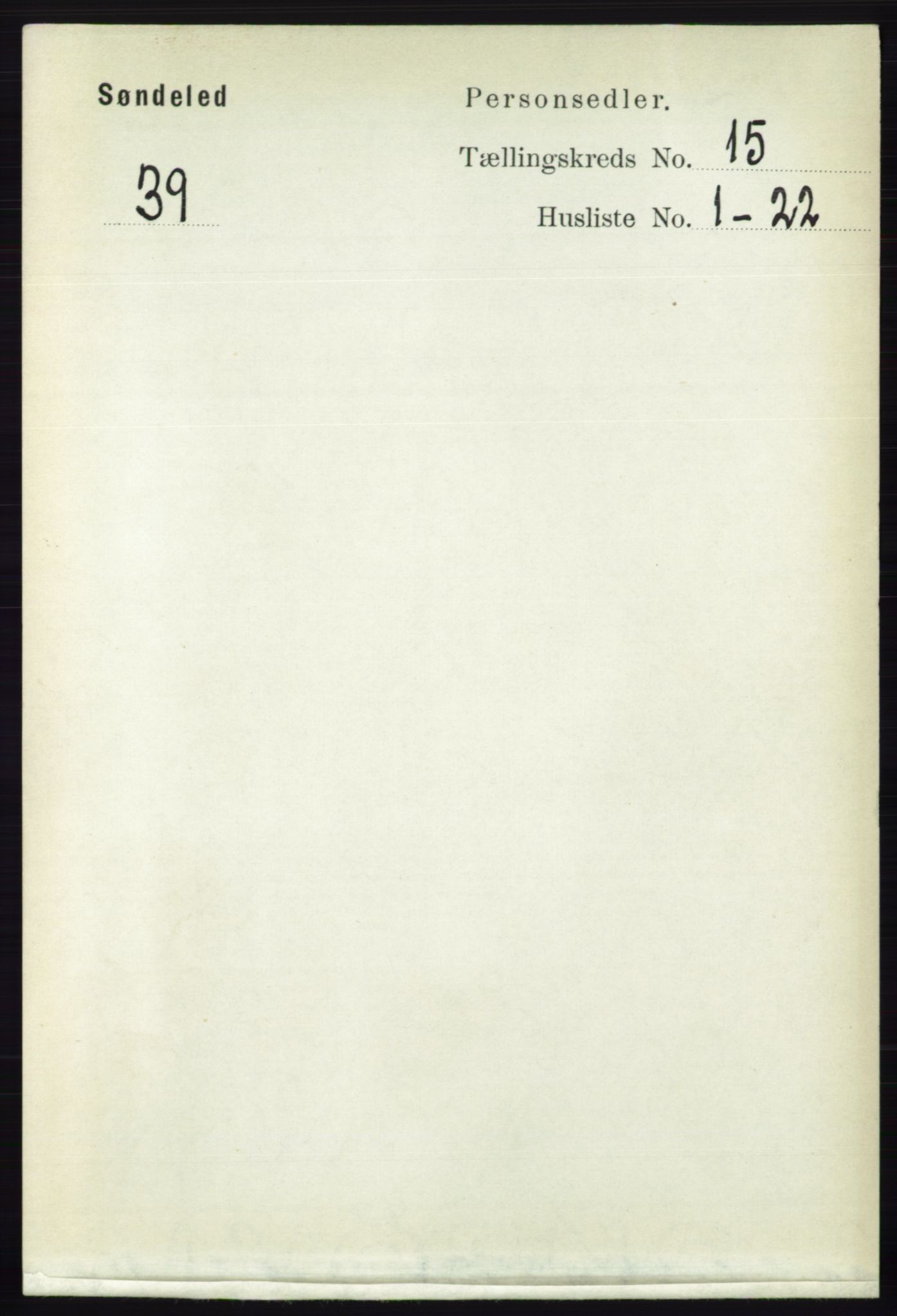 RA, 1891 census for 0913 Søndeled, 1891, p. 4327