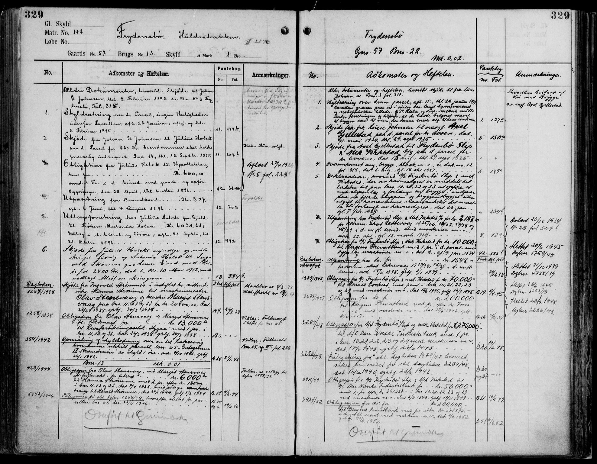 Midhordland sorenskriveri, AV/SAB-A-3001/1/G/Ga/Gab/L0114: Mortgage register no. II.A.b.114, p. 329