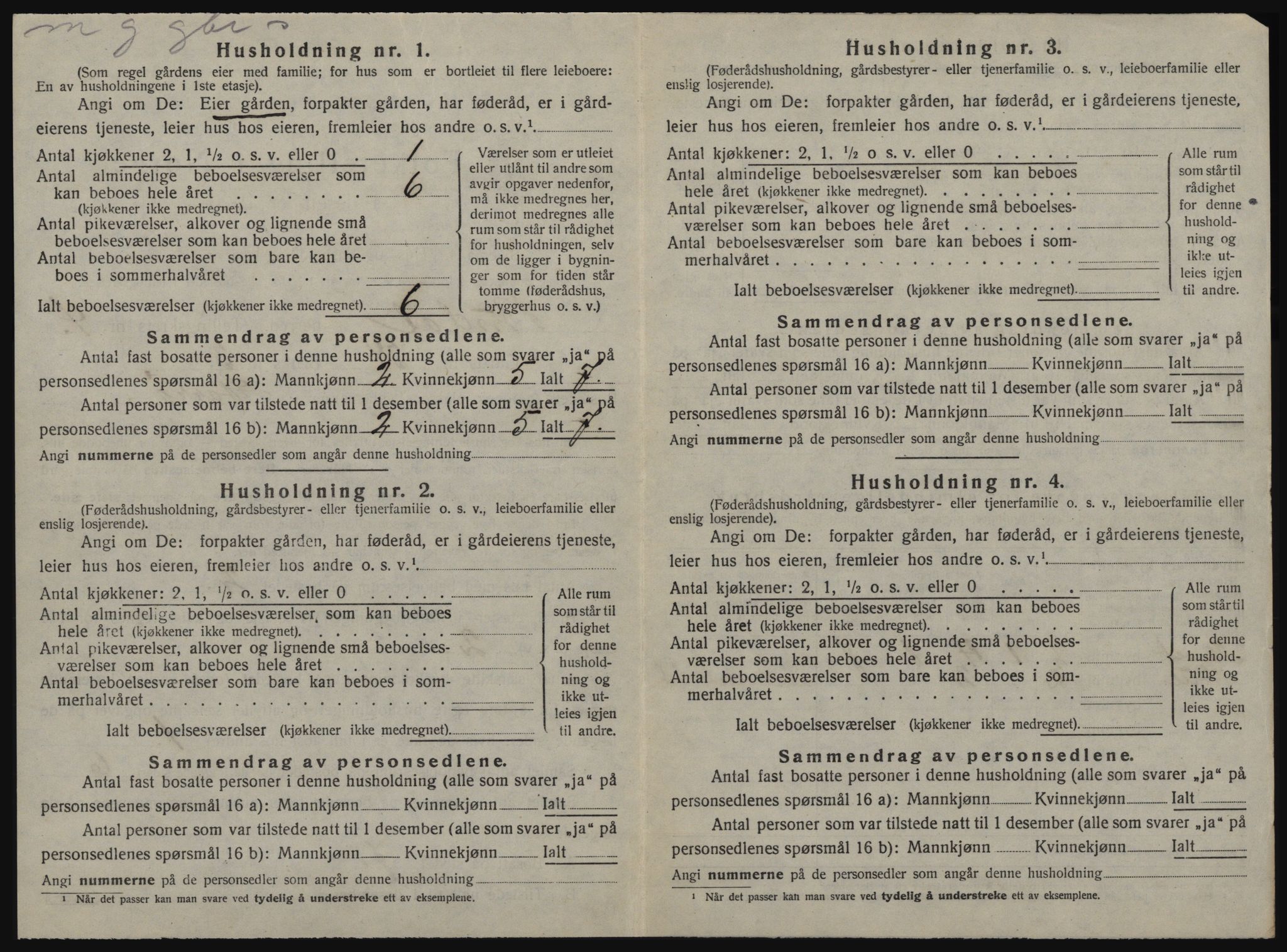 SAT, 1920 census for Budal, 1920, p. 205