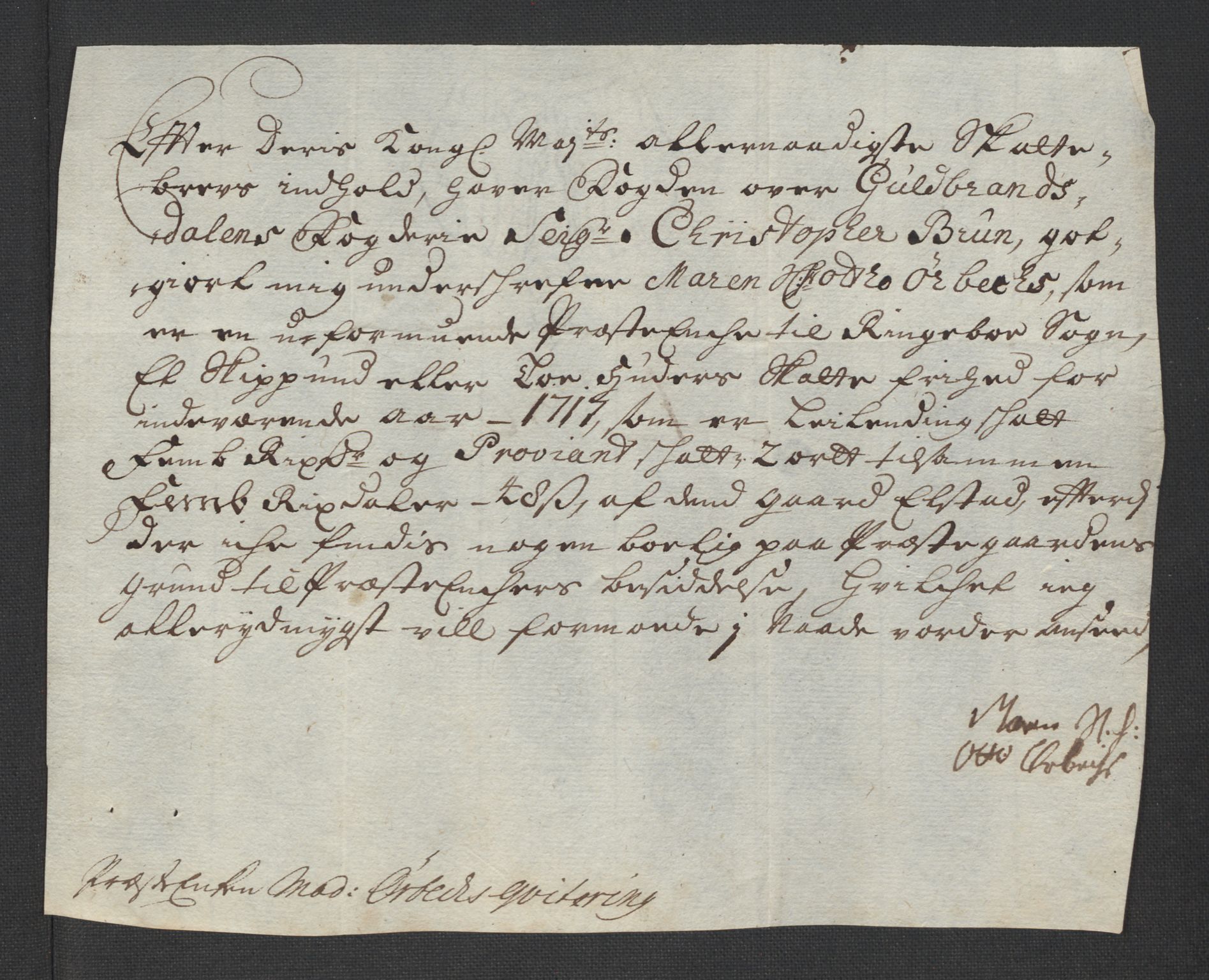 Rentekammeret inntil 1814, Reviderte regnskaper, Fogderegnskap, RA/EA-4092/R17/L1187: Fogderegnskap Gudbrandsdal, 1717, p. 173