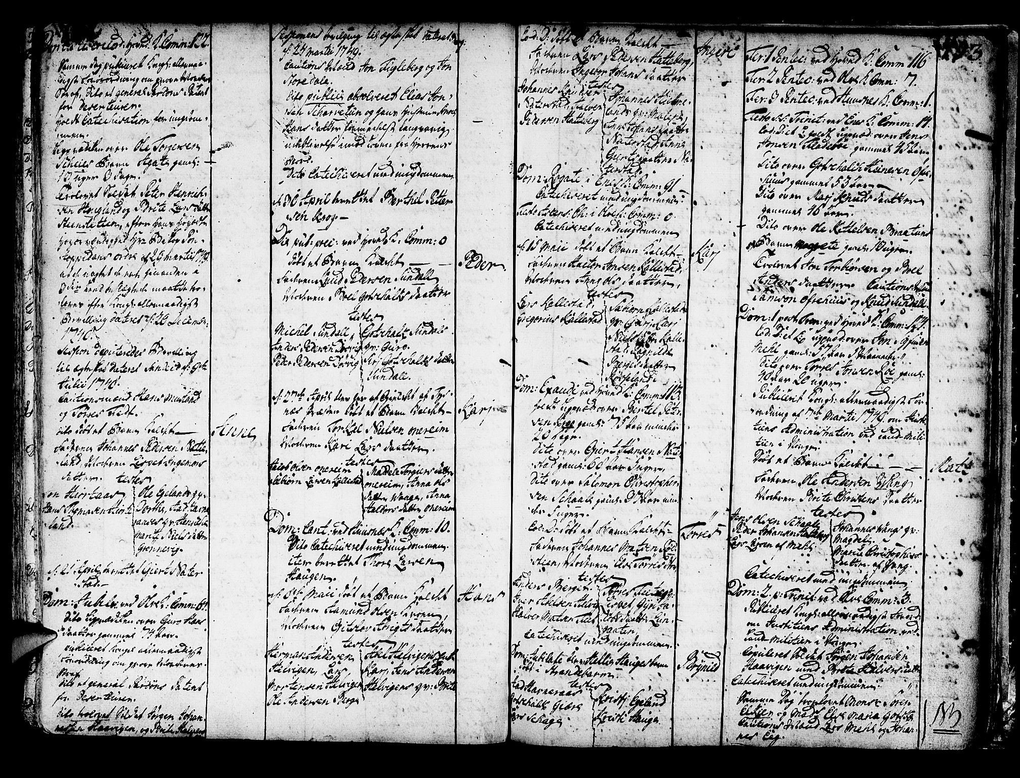 Kvinnherad sokneprestembete, AV/SAB-A-76401/H/Haa: Parish register (official) no. A 2, 1710-1753, p. 292-293