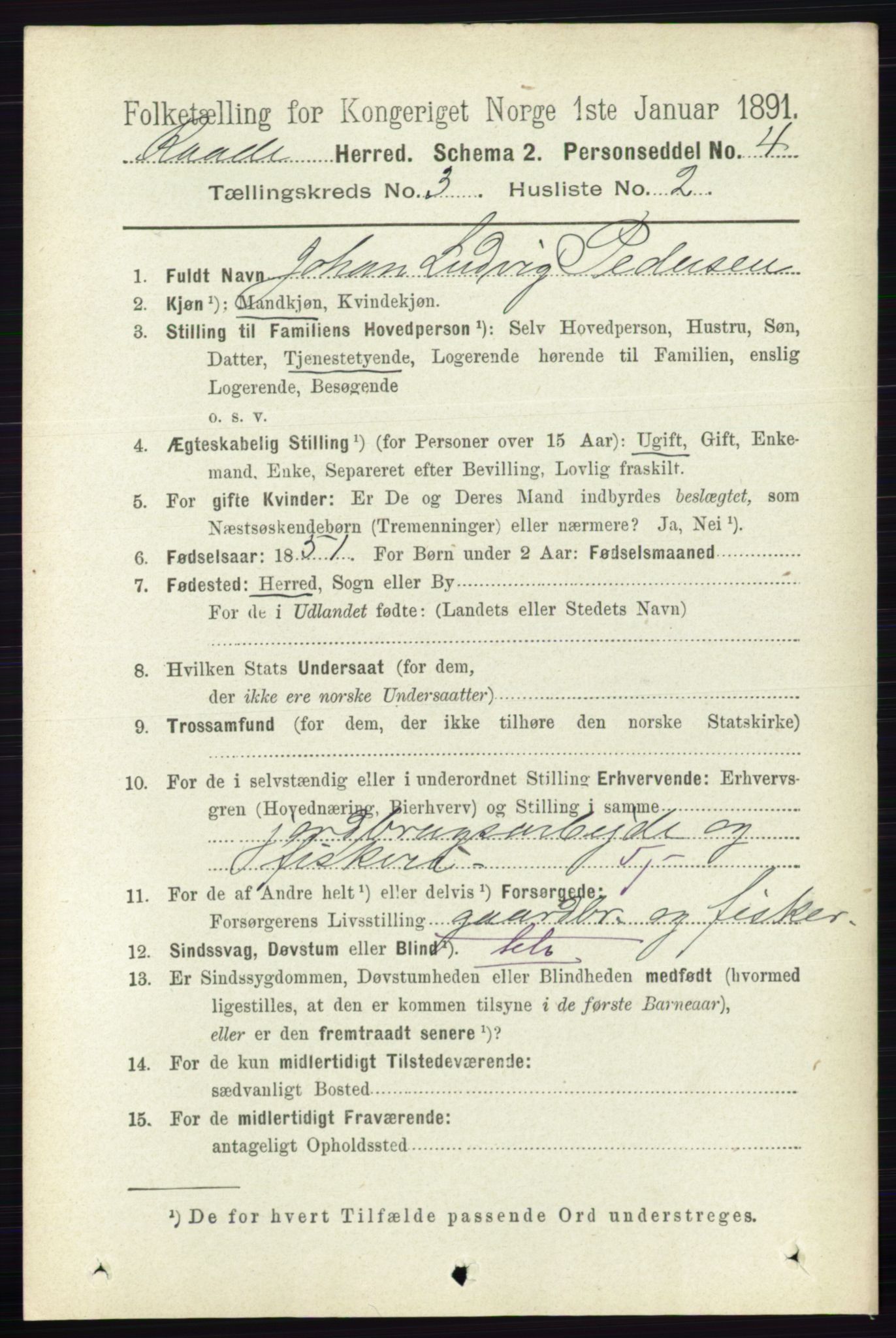 RA, 1891 census for 0135 Råde, 1891, p. 1214