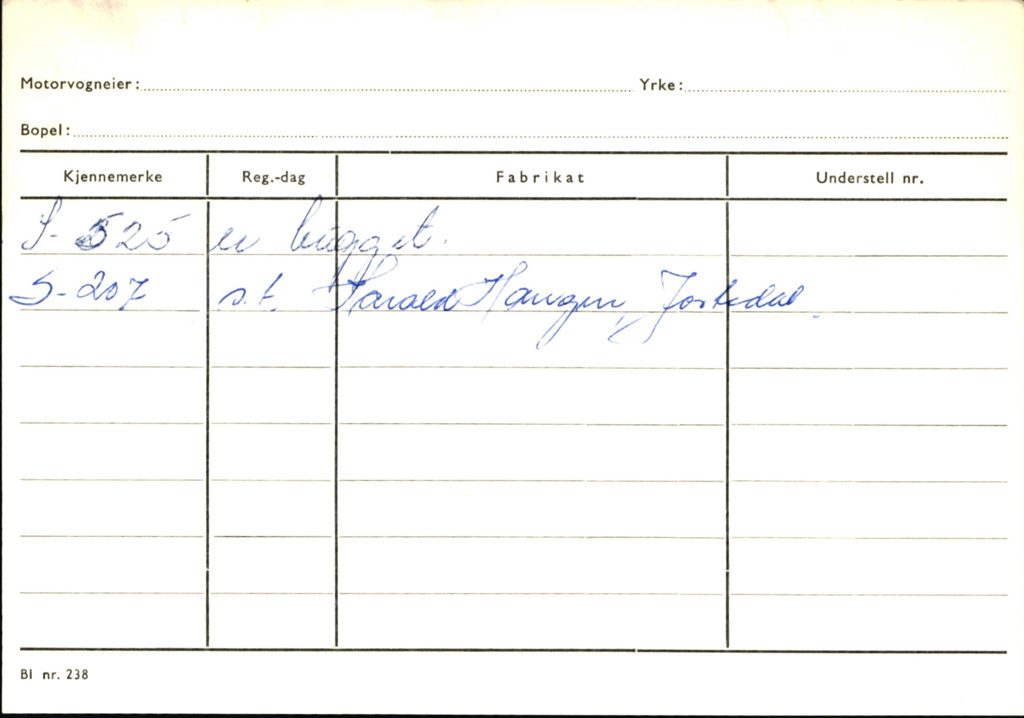 Statens vegvesen, Sogn og Fjordane vegkontor, AV/SAB-A-5301/4/F/L0146: Registerkort Årdal R-Å samt diverse kort, 1945-1975, p. 601