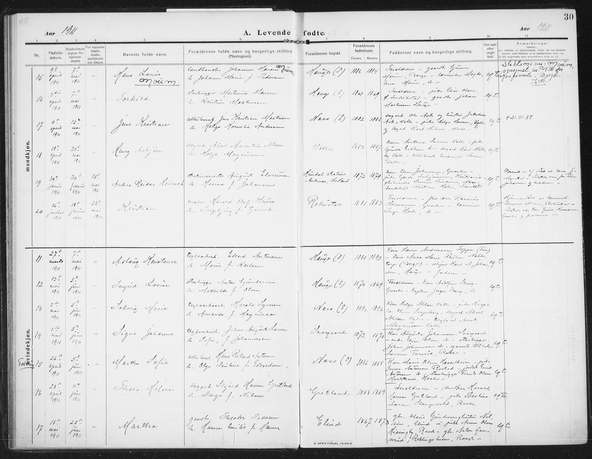 Rolvsøy prestekontor Kirkebøker, AV/SAO-A-2004/F/Fa/L0002: Parish register (official) no. 2, 1909-1917, p. 30