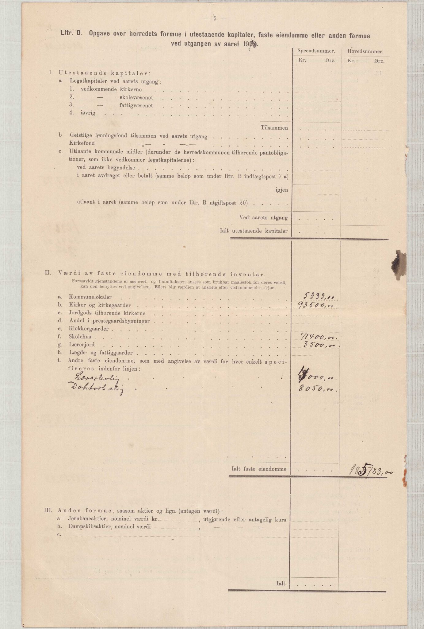 Finnaas kommune. Heradskassen, IKAH/1218a-121/R/Ra/Raa/L0001/0001: Årsrekneskap / Utdrag av kommunerekneskapet, 1904-1910, p. 41