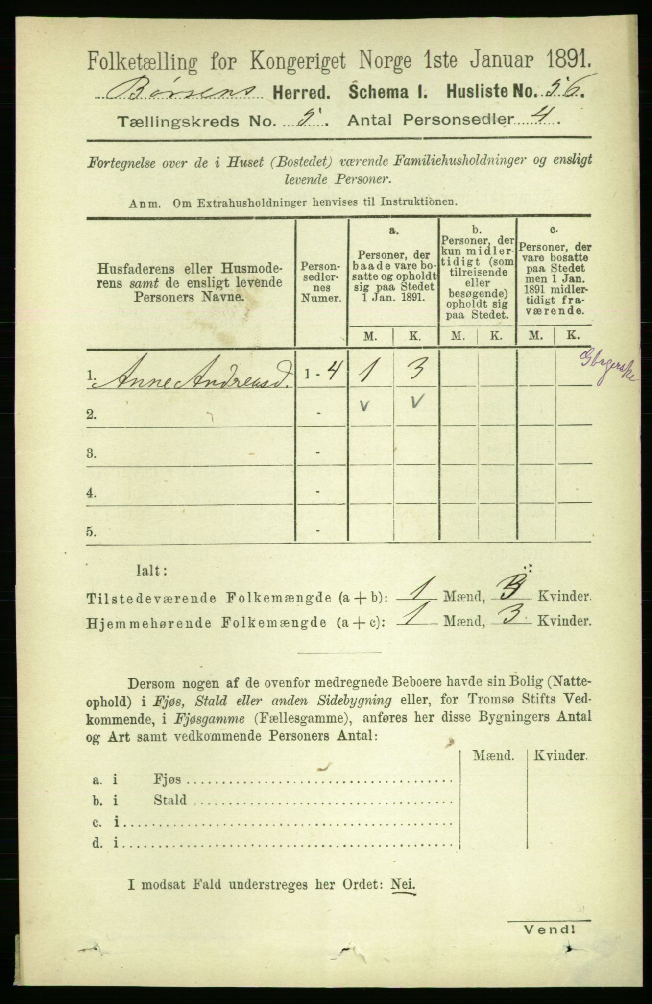 RA, 1891 census for 1658 Børsa, 1891, p. 1972