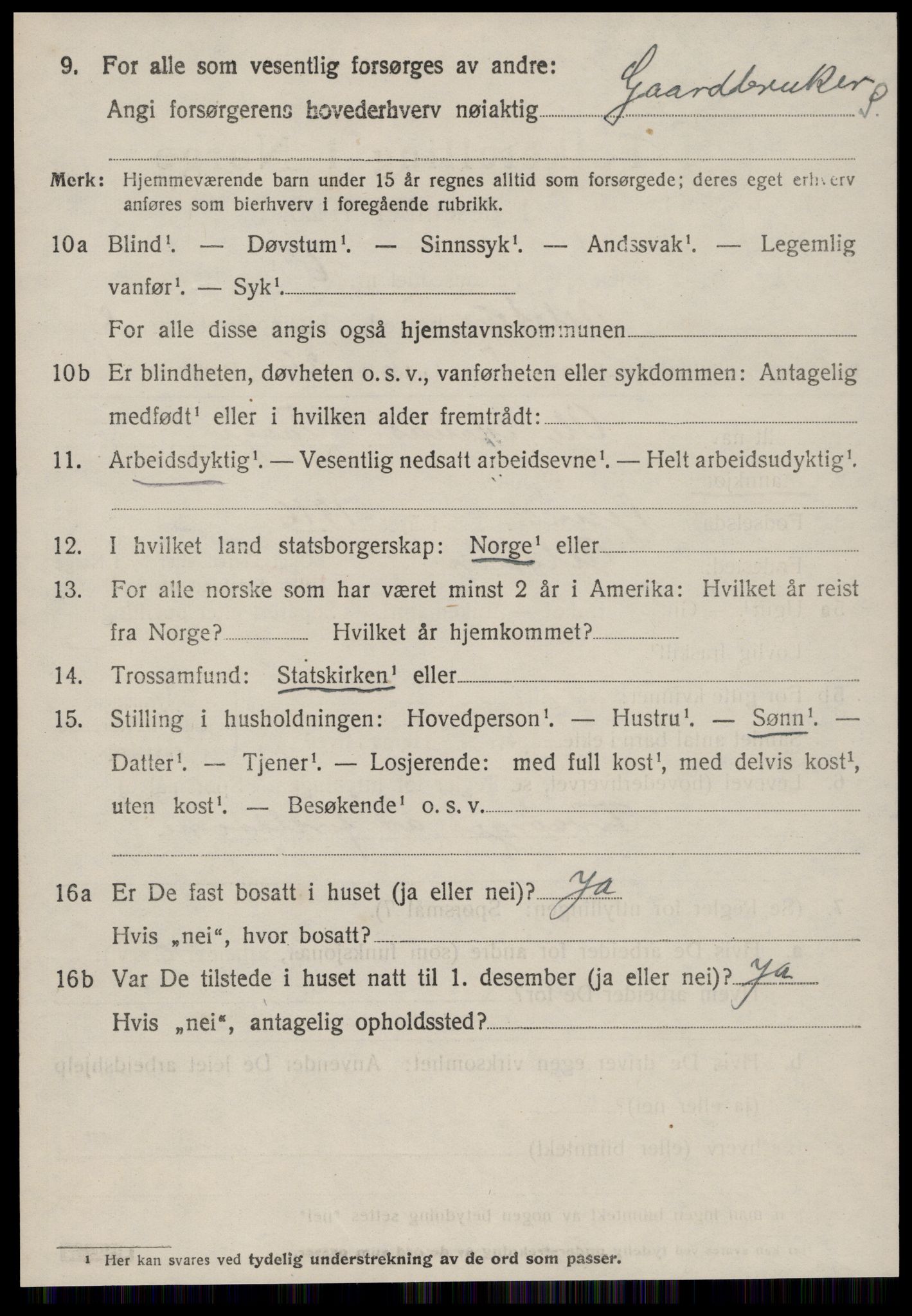 SAT, 1920 census for Ulstein, 1920, p. 4563