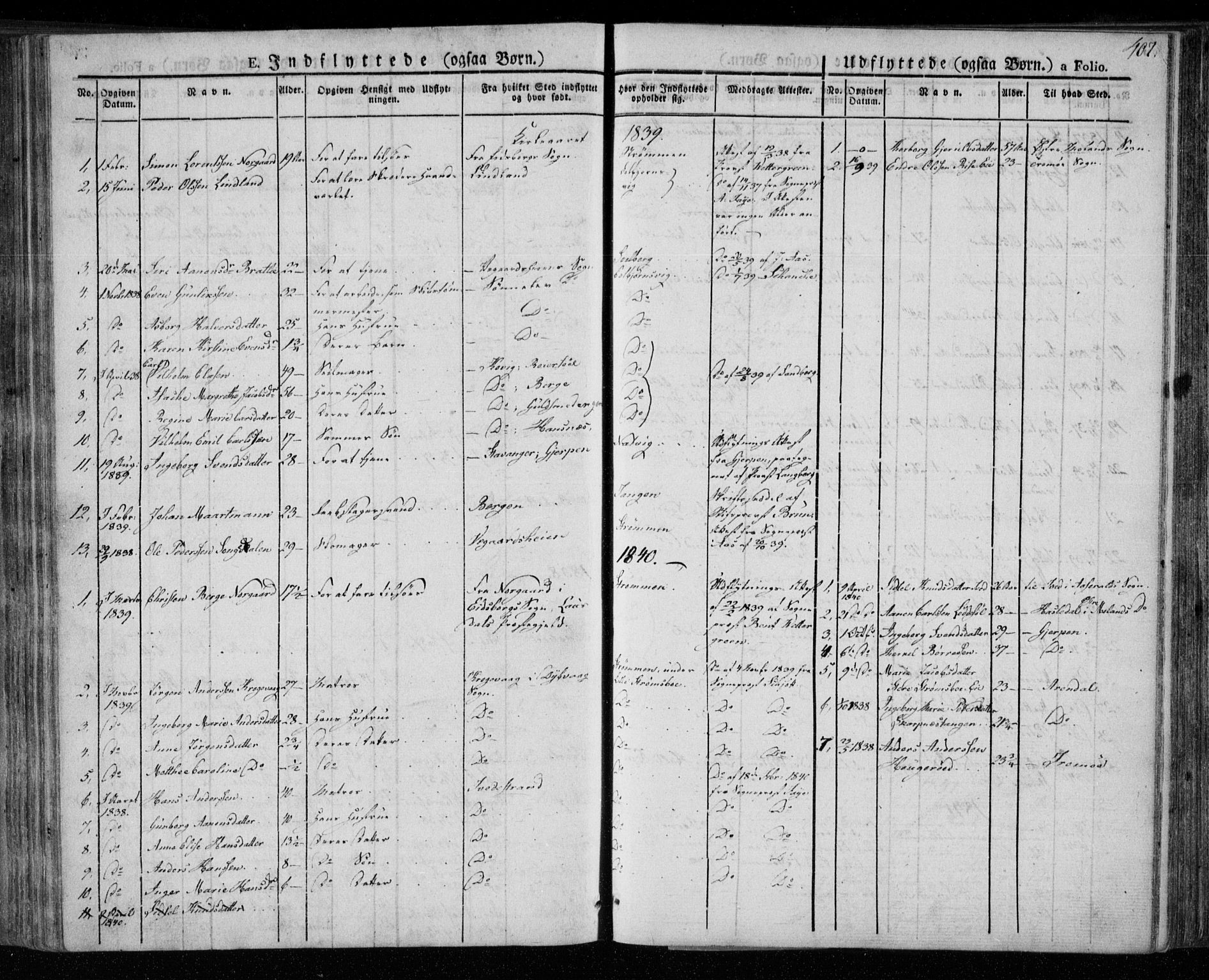 Øyestad sokneprestkontor, AV/SAK-1111-0049/F/Fa/L0013: Parish register (official) no. A 13, 1827-1842, p. 407