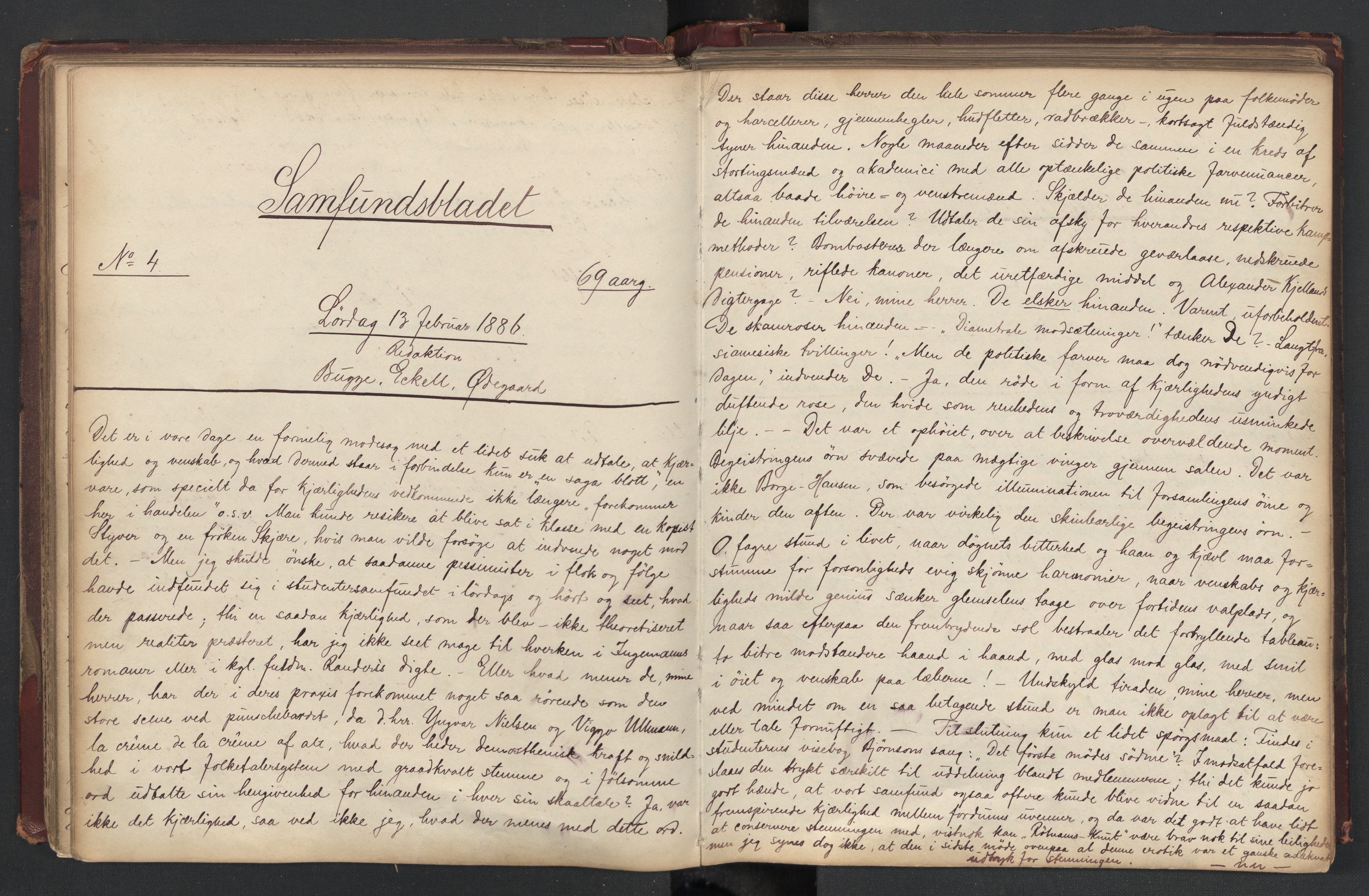 Det Norske Studentersamfund, AV/RA-PA-1322/X/Xa/L0012/0002: -- / Samfundsbladet, 1884-1887, p. 115
