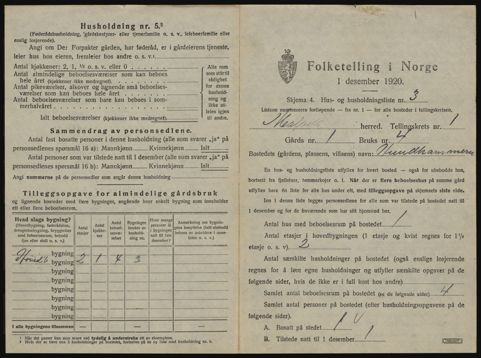 SAT, 1920 census for Malvik, 1920, p. 48