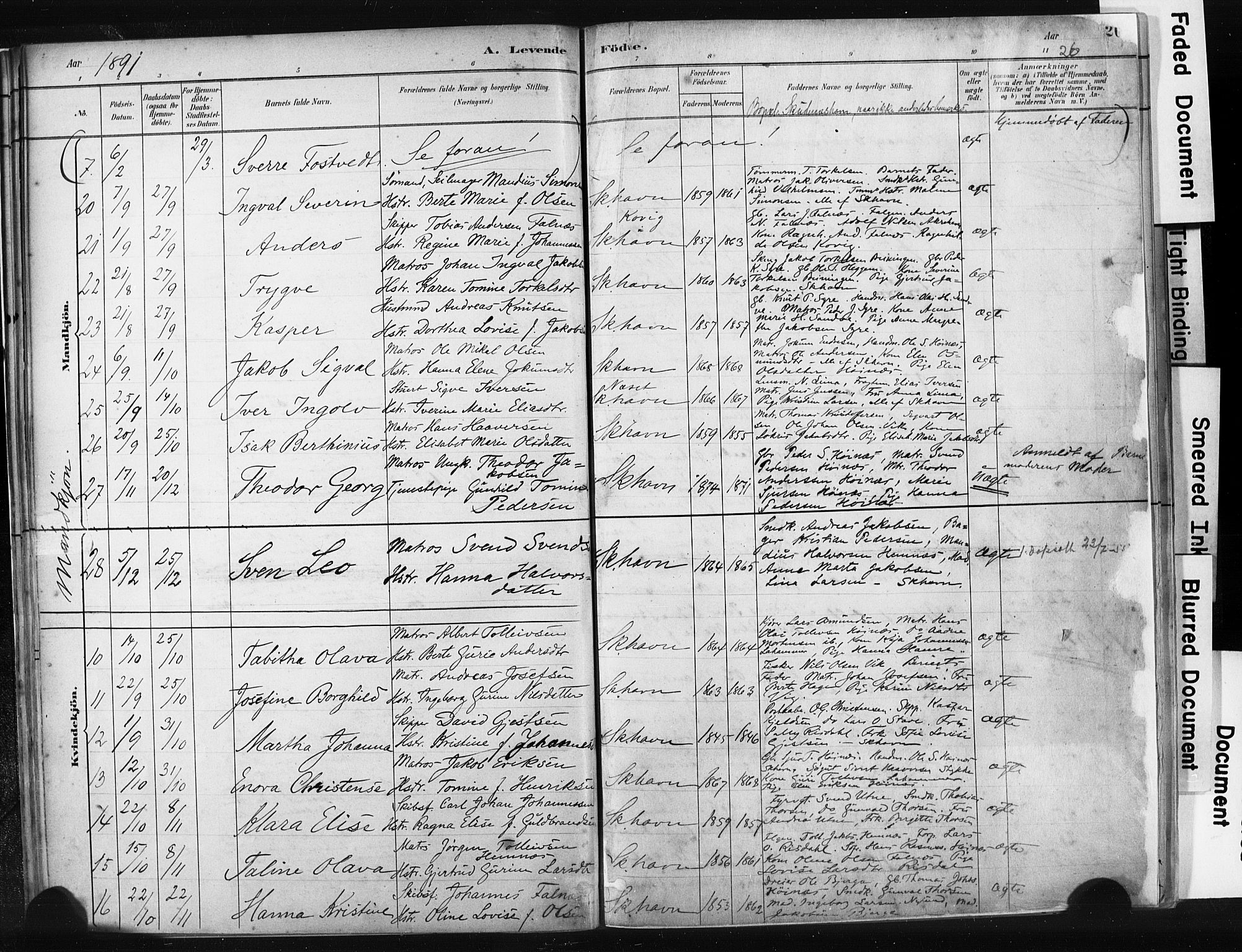 Skudenes sokneprestkontor, AV/SAST-A -101849/H/Ha/Haa/L0008: Parish register (official) no. A 5, 1882-1912, p. 26