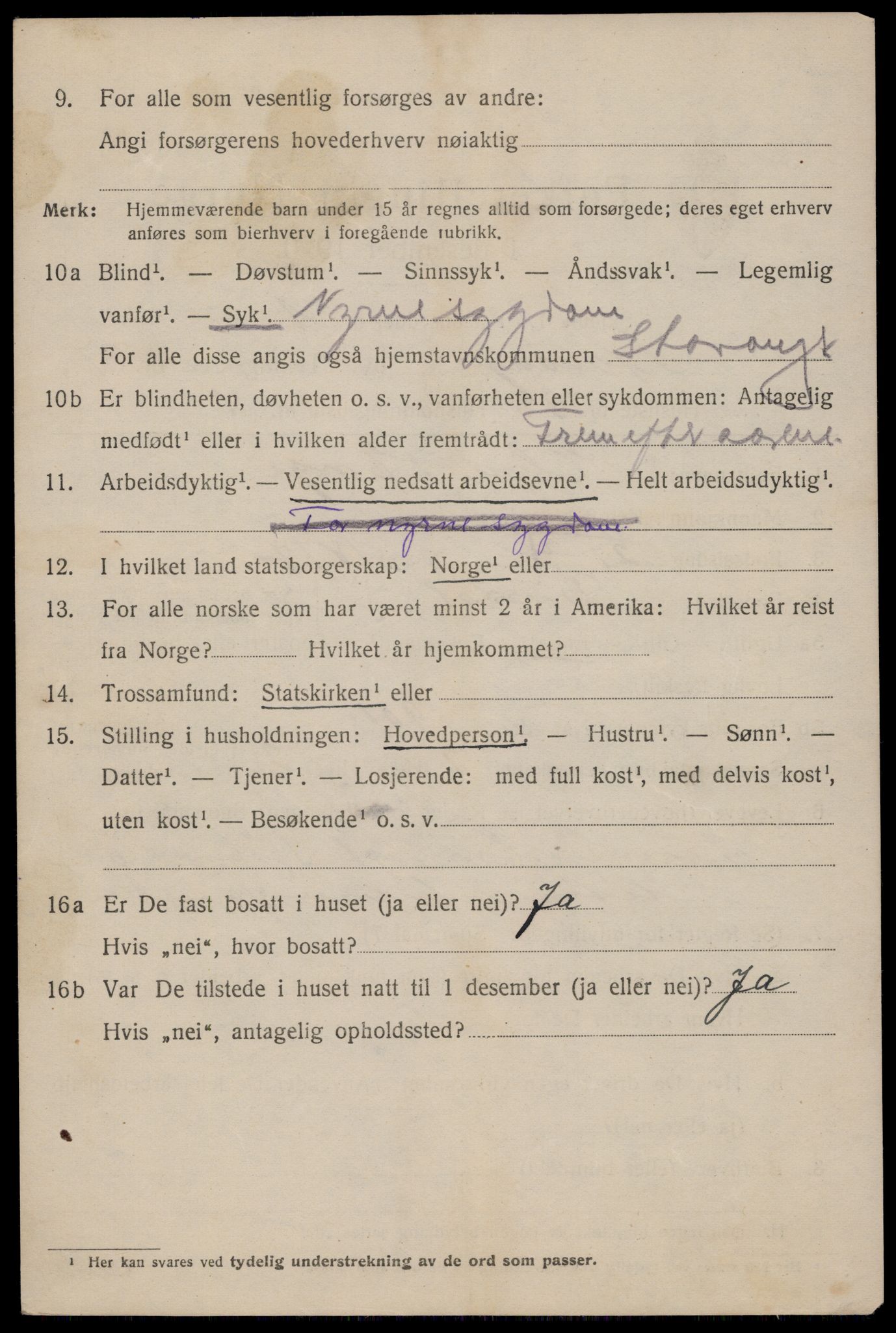 SAST, 1920 census for Stavanger, 1920, p. 99227