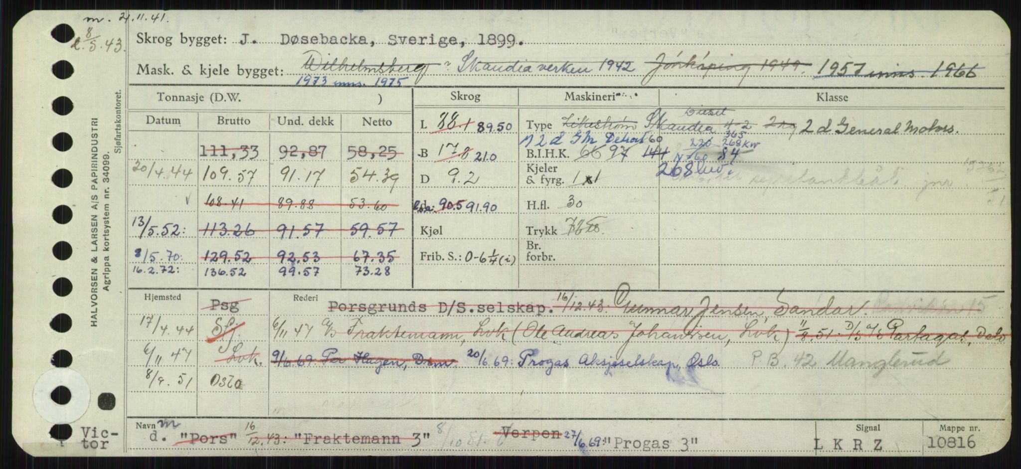 Sjøfartsdirektoratet med forløpere, Skipsmålingen, AV/RA-S-1627/H/Ha/L0004/0002: Fartøy, Mas-R / Fartøy, Odin-R, p. 445