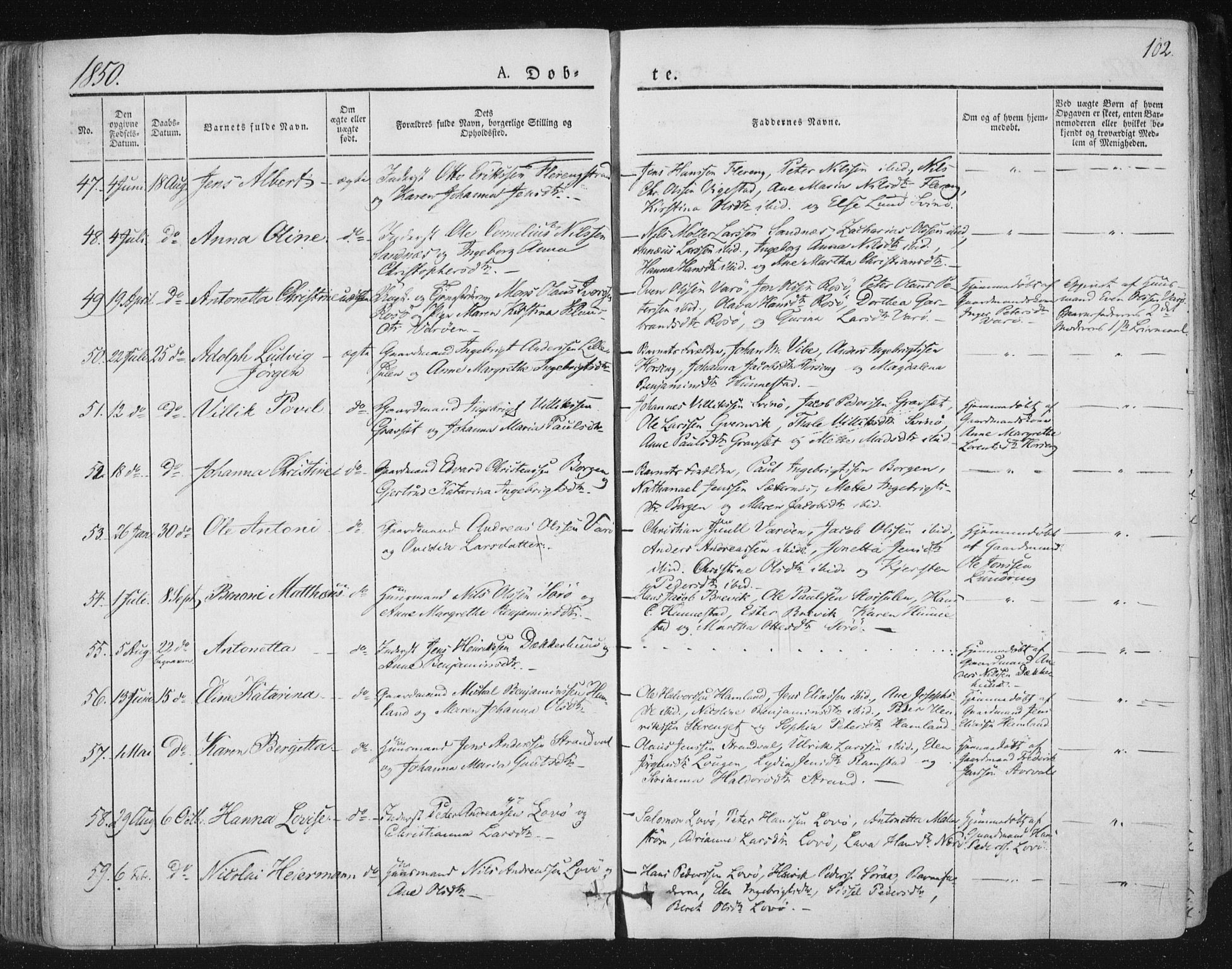 Ministerialprotokoller, klokkerbøker og fødselsregistre - Nord-Trøndelag, SAT/A-1458/784/L0669: Parish register (official) no. 784A04, 1829-1859, p. 102