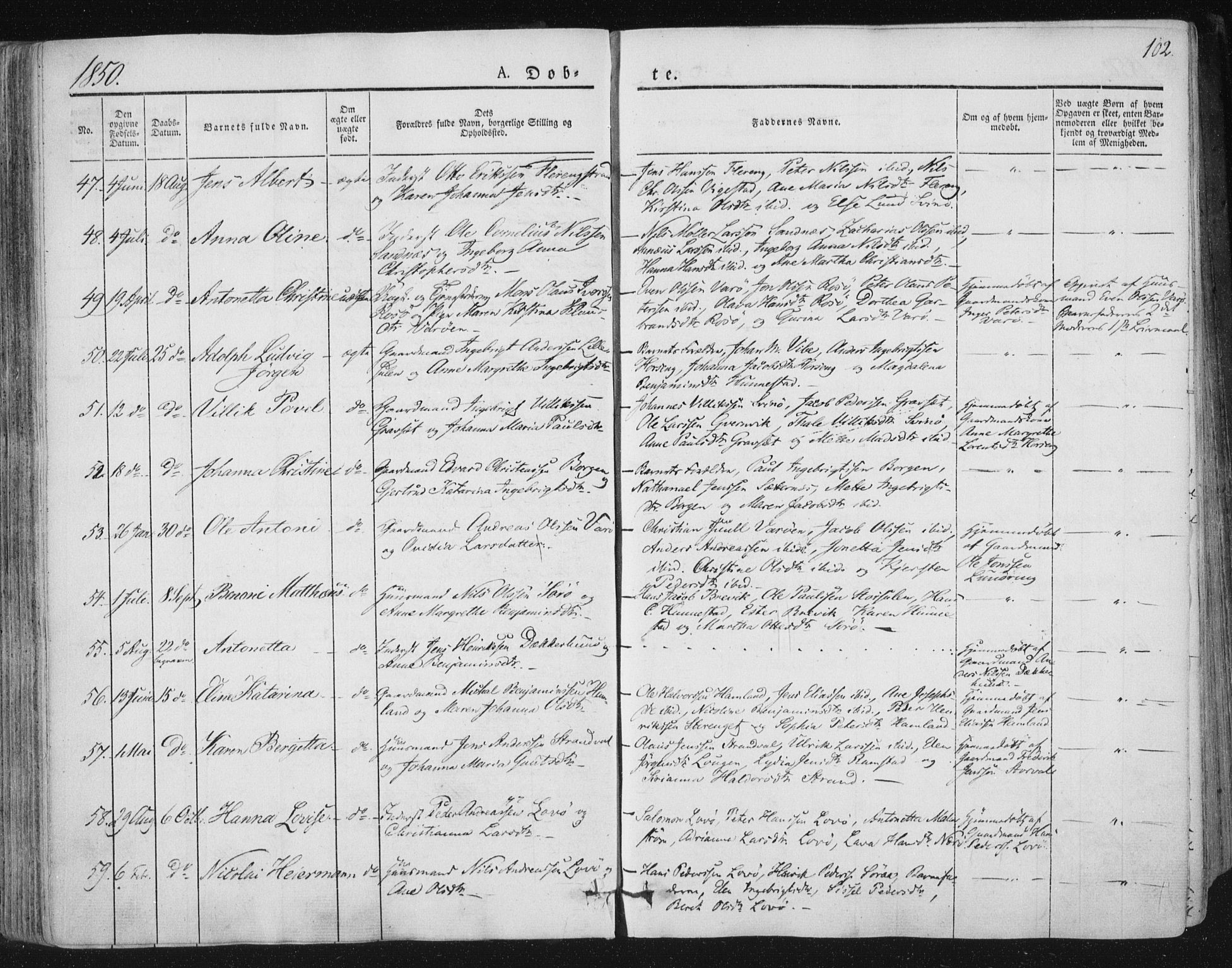 Ministerialprotokoller, klokkerbøker og fødselsregistre - Nord-Trøndelag, AV/SAT-A-1458/784/L0669: Parish register (official) no. 784A04, 1829-1859, p. 102