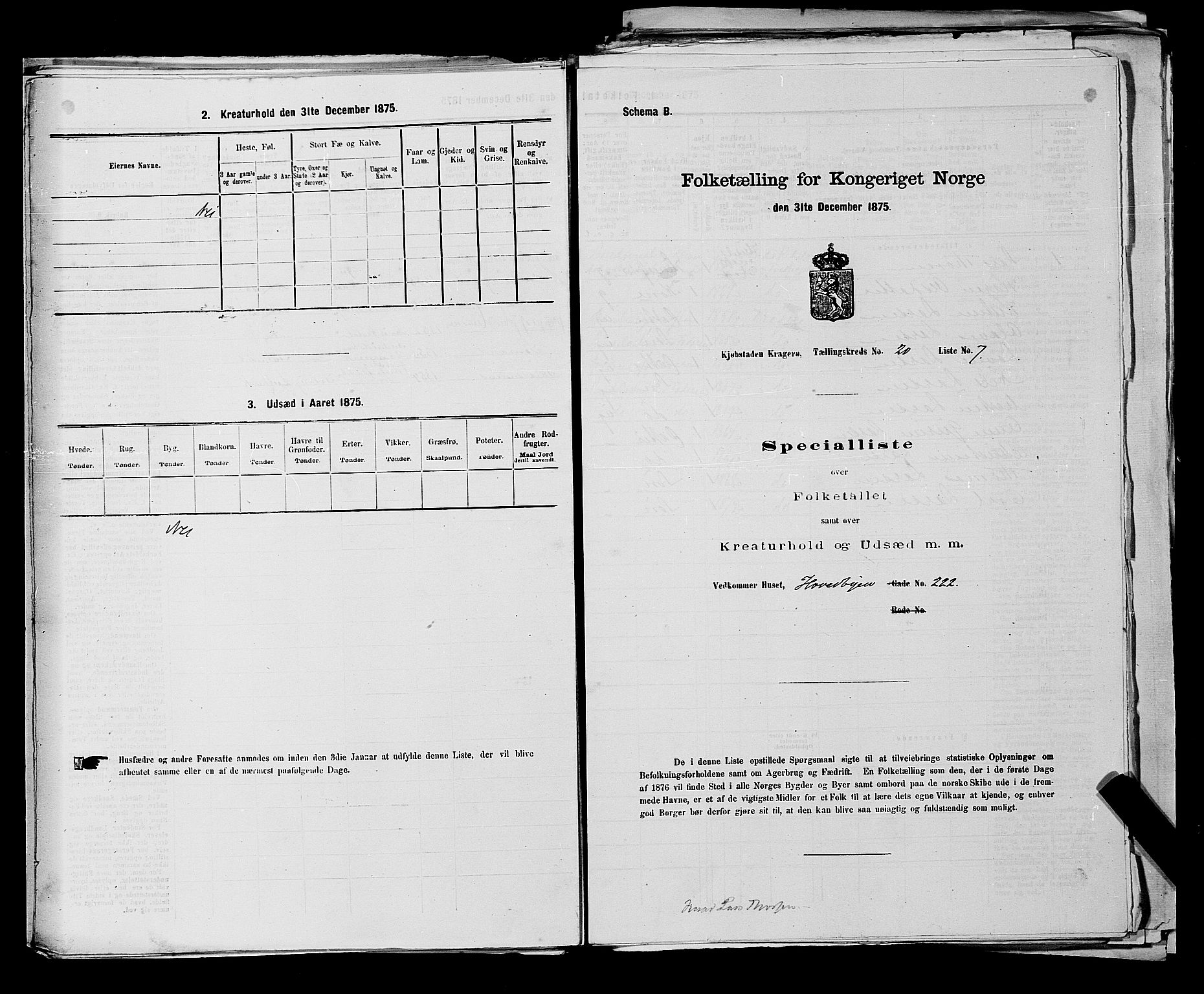 SAKO, 1875 census for 0801P Kragerø, 1875, p. 436