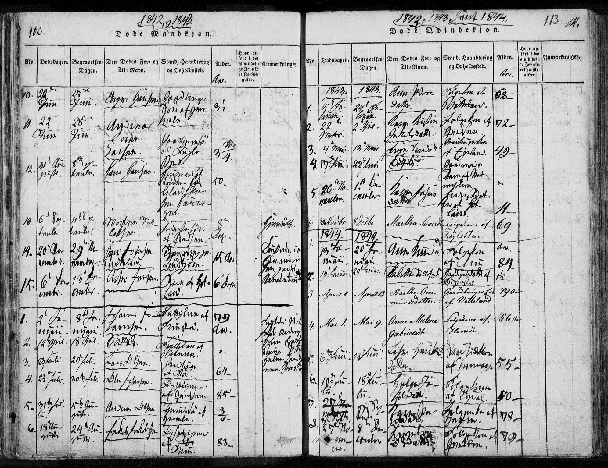 Eigersund sokneprestkontor, SAST/A-101807/S08/L0008: Parish register (official) no. A 8, 1816-1847, p. 113