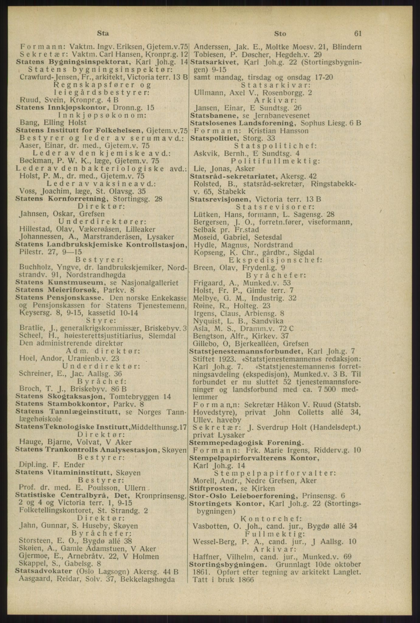 Kristiania/Oslo adressebok, PUBL/-, 1934, p. 61