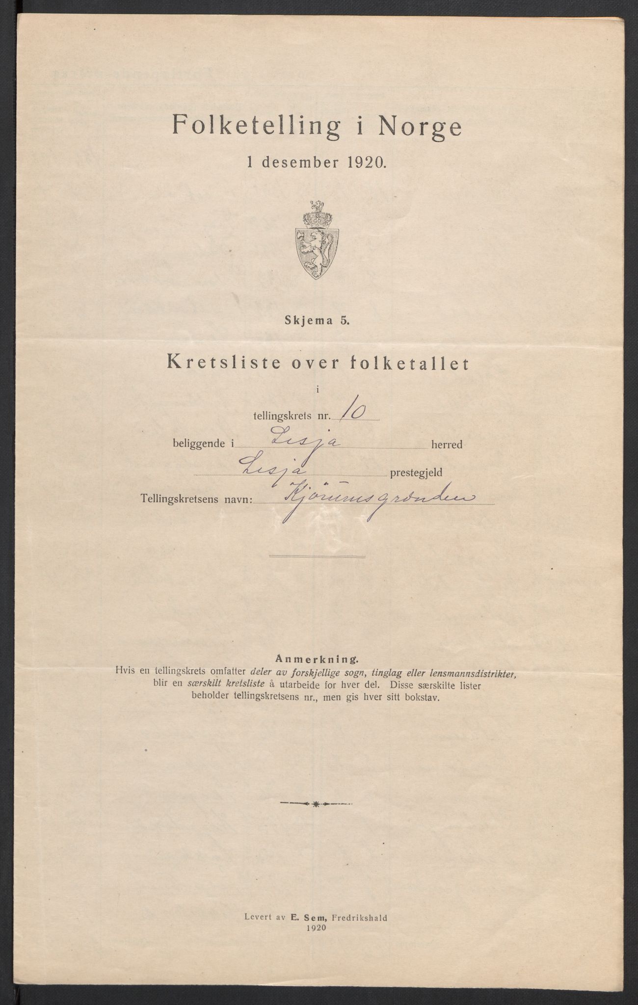 SAH, 1920 census for Lesja, 1920, p. 31