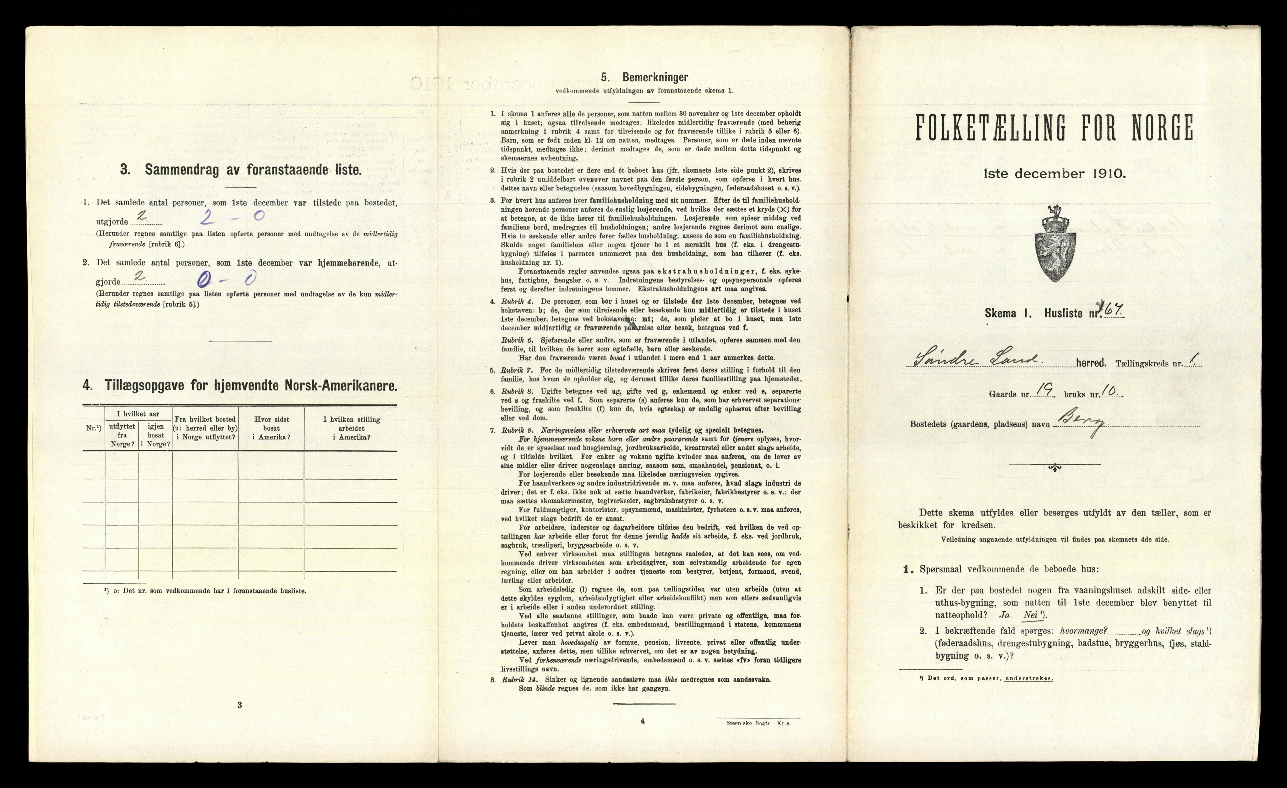 RA, 1910 census for Søndre Land, 1910, p. 372