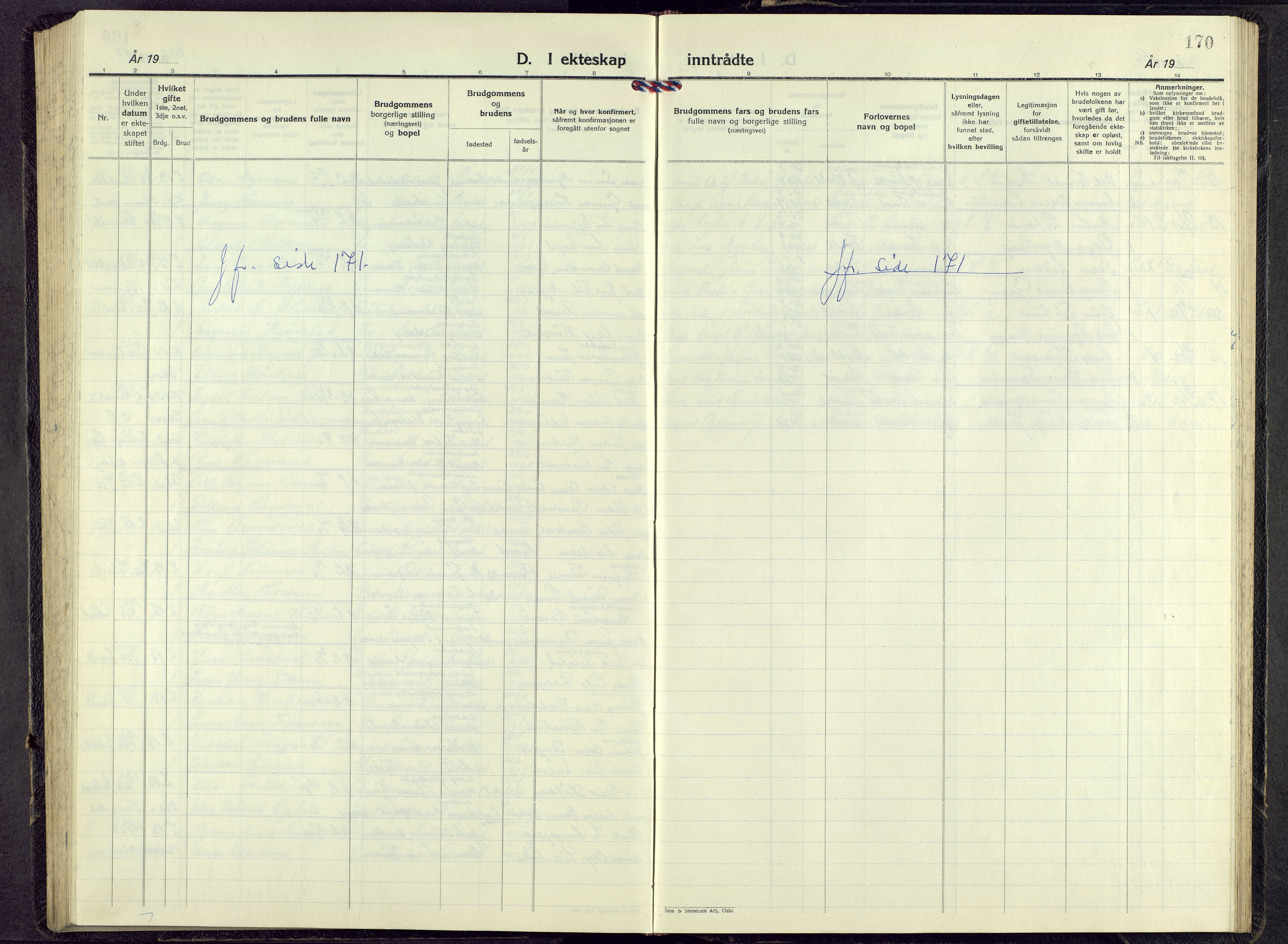 Alvdal prestekontor, SAH/PREST-060/H/Ha/Hab/L0009: Parish register (copy) no. 9, 1946-1965, p. 169b-170a