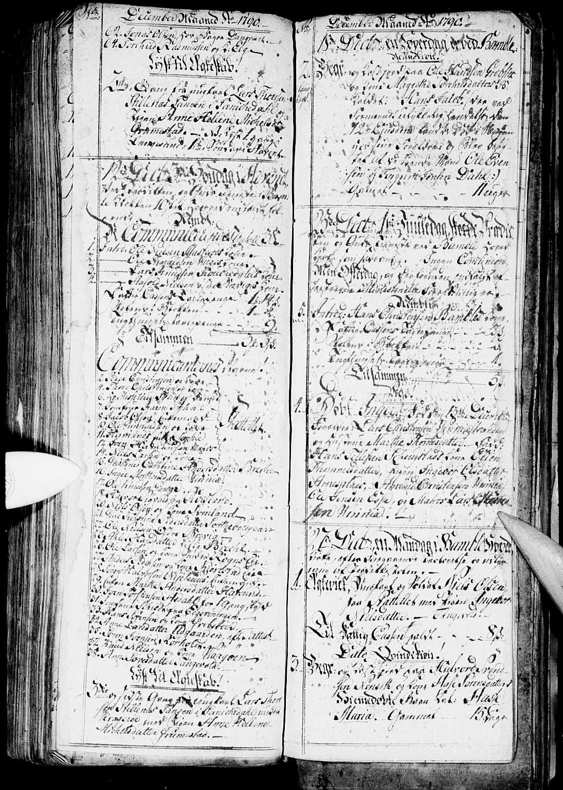 Bamble kirkebøker, SAKO/A-253/G/Ga/L0001: Parish register (copy) no. I 1, 1785-1793