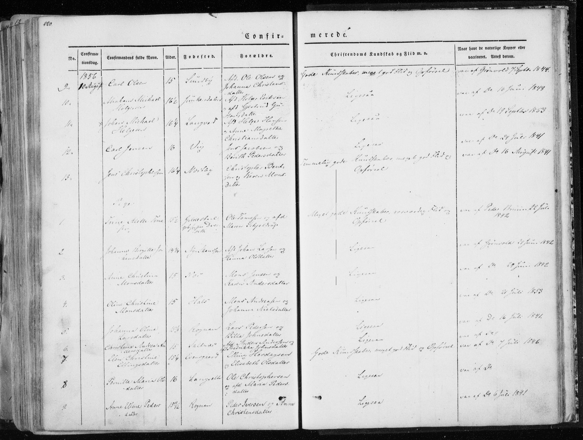 Ministerialprotokoller, klokkerbøker og fødselsregistre - Nordland, AV/SAT-A-1459/847/L0666: Parish register (official) no. 847A06, 1842-1871, p. 220